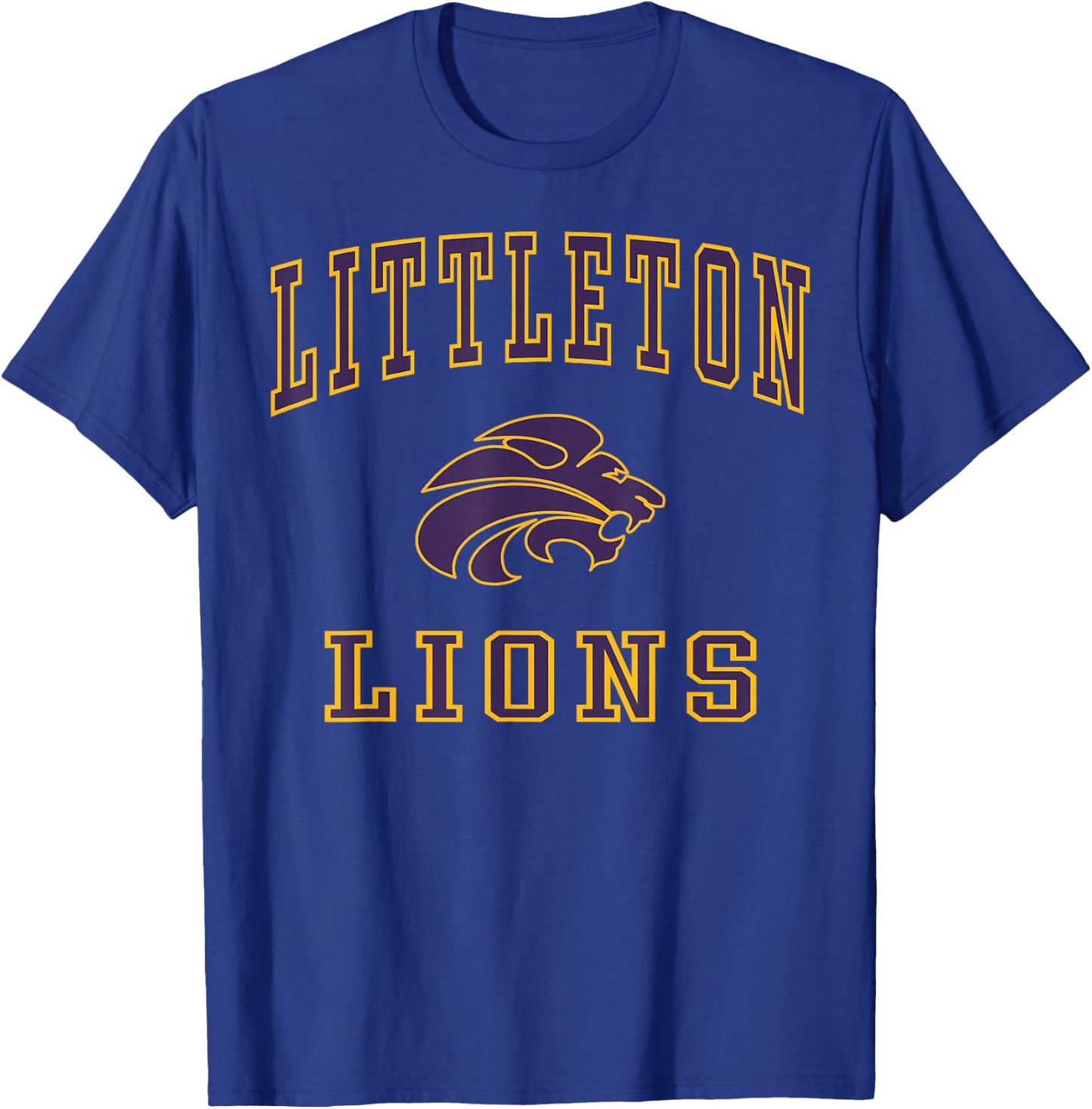 Littleton High School Lions C1 T-Shirt - T-Shirt | Royal