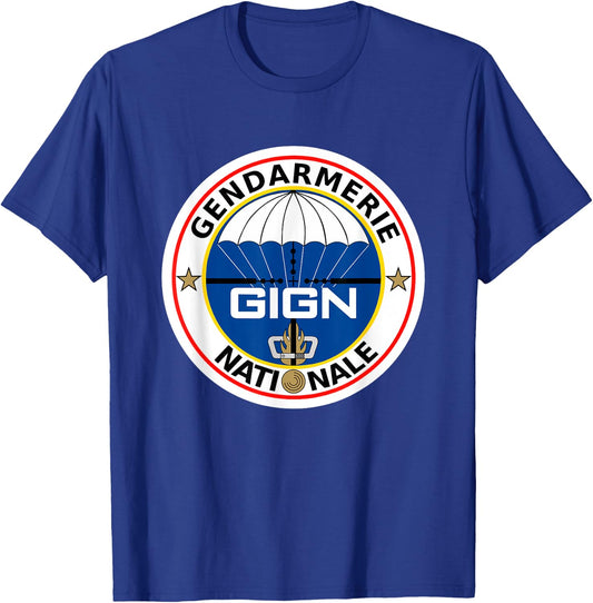 GIGN National Gendarmerie Intervention Group Logo T-Shirt - T-Shirt | Royal