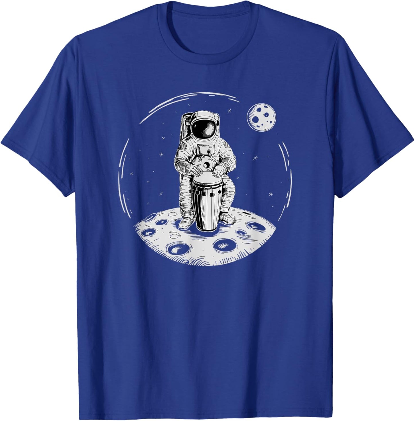 Funny Conga Drummer Astronaut Playing Conga Musician T-Shirt - T-Shirt | Royal