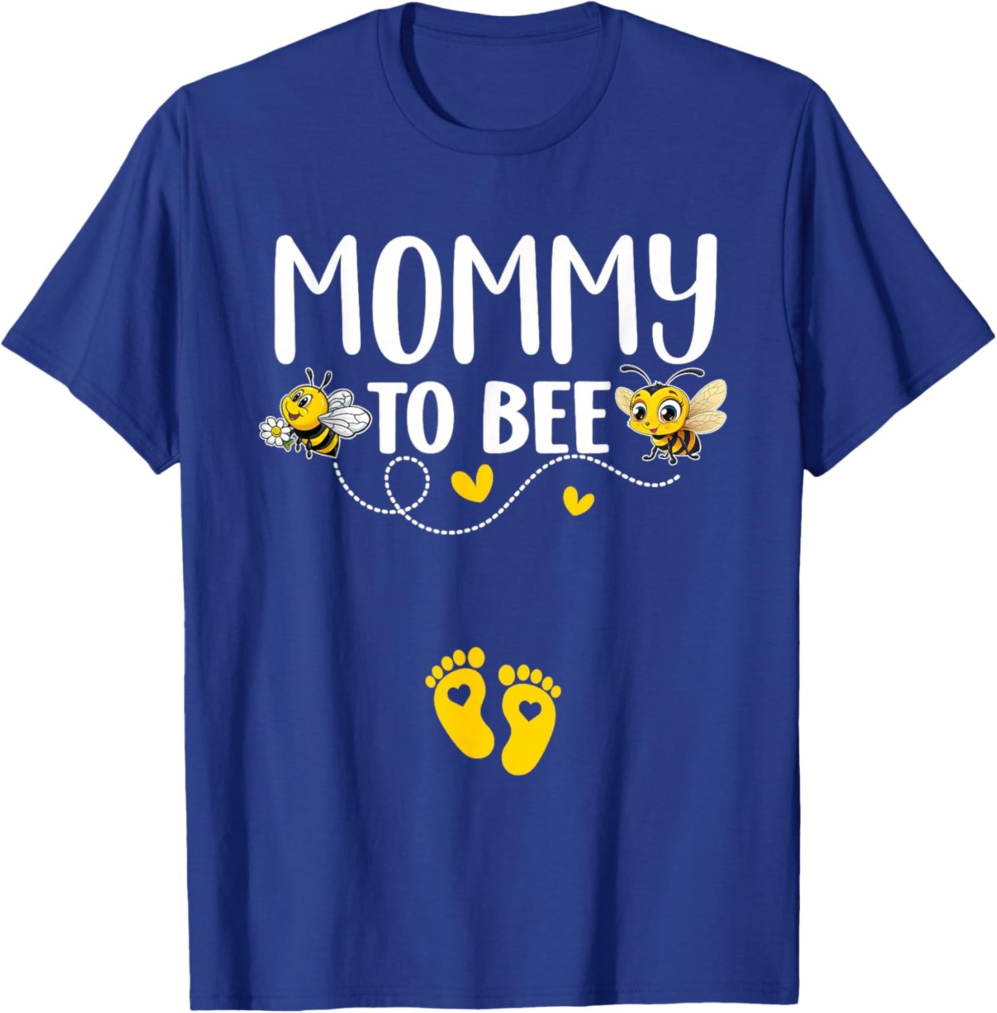 Mommy To Bee Gender Reveal Pregnancy Announcement Mommy T-Shirt - T-Shirt | Royal