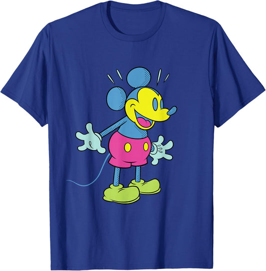 Disney Mickey Mouse Happy Surprise Retro Pop Art T-Shirt - T-Shirt | Royal