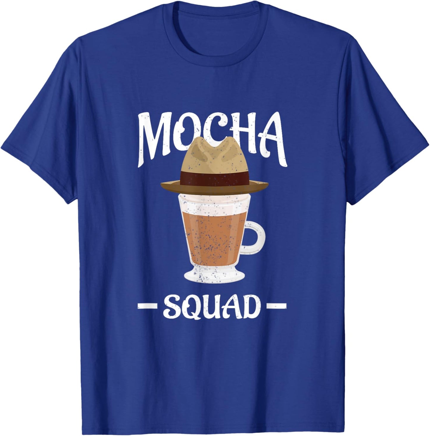Coffee Lovers Caffeine Addict Drinking Mocha Wear Cowboy Hat T-Shirt - T-Shirt | Royal