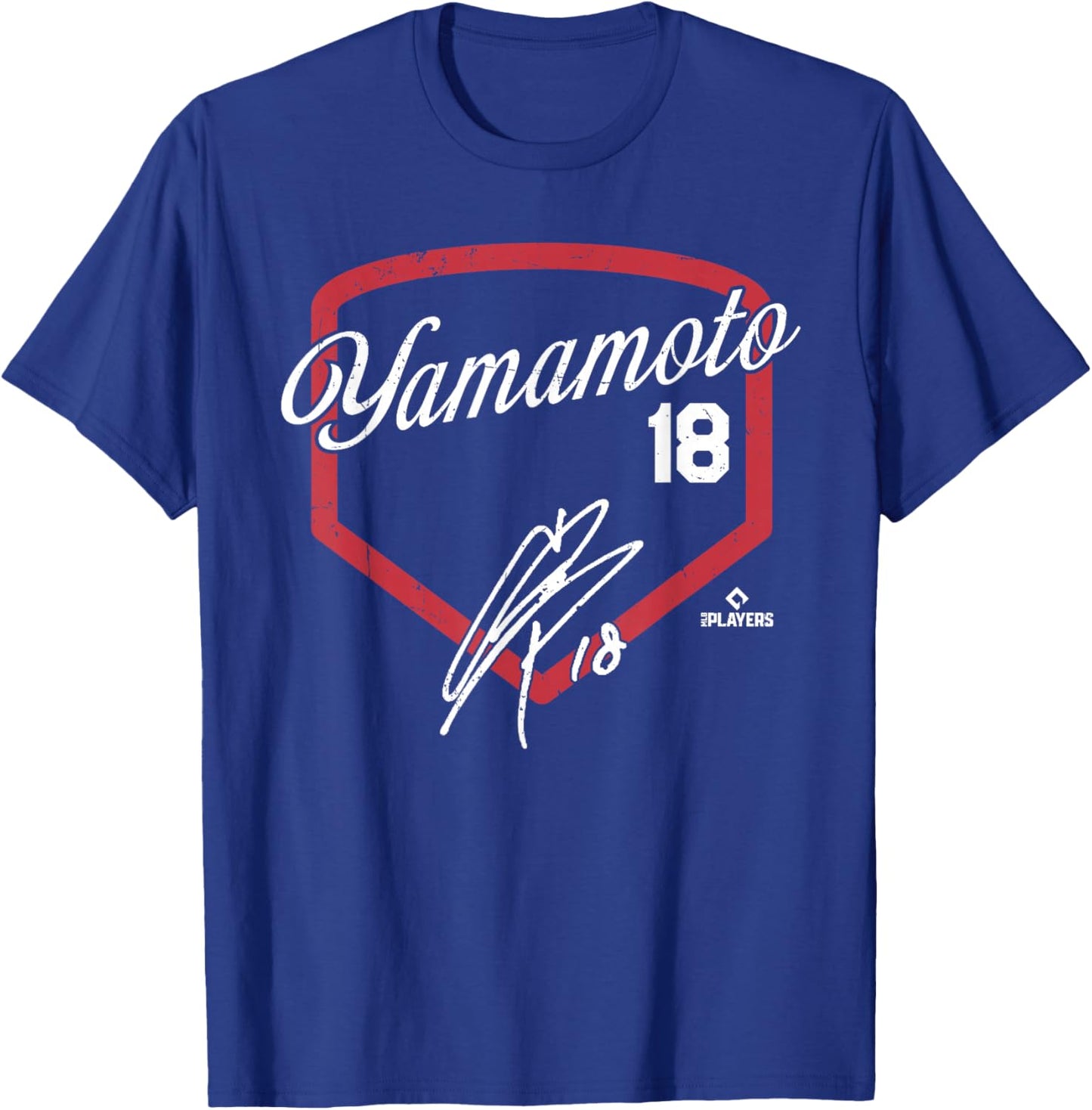 Yoshinobu Yamamoto | Los Angeles MLB Player | MLBYAM3001 T-Shirt - T-Shirt | Royal