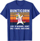 Aunticorn Like Normal Aunt But More Awesome Dabbing Unicorn T-Shirt - T-Shirt | Royal