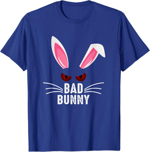 Bad Bunny Scary Rabbit Cool Animal Lover T-Shirt - T-Shirt | Royal