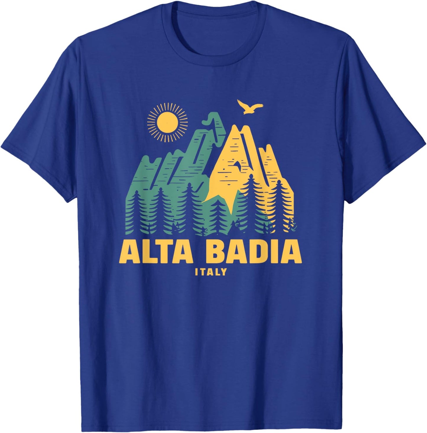 Alta Badia Mountains Italy Hiking Outdoors Vintage T-Shirt - T-Shirt | Royal