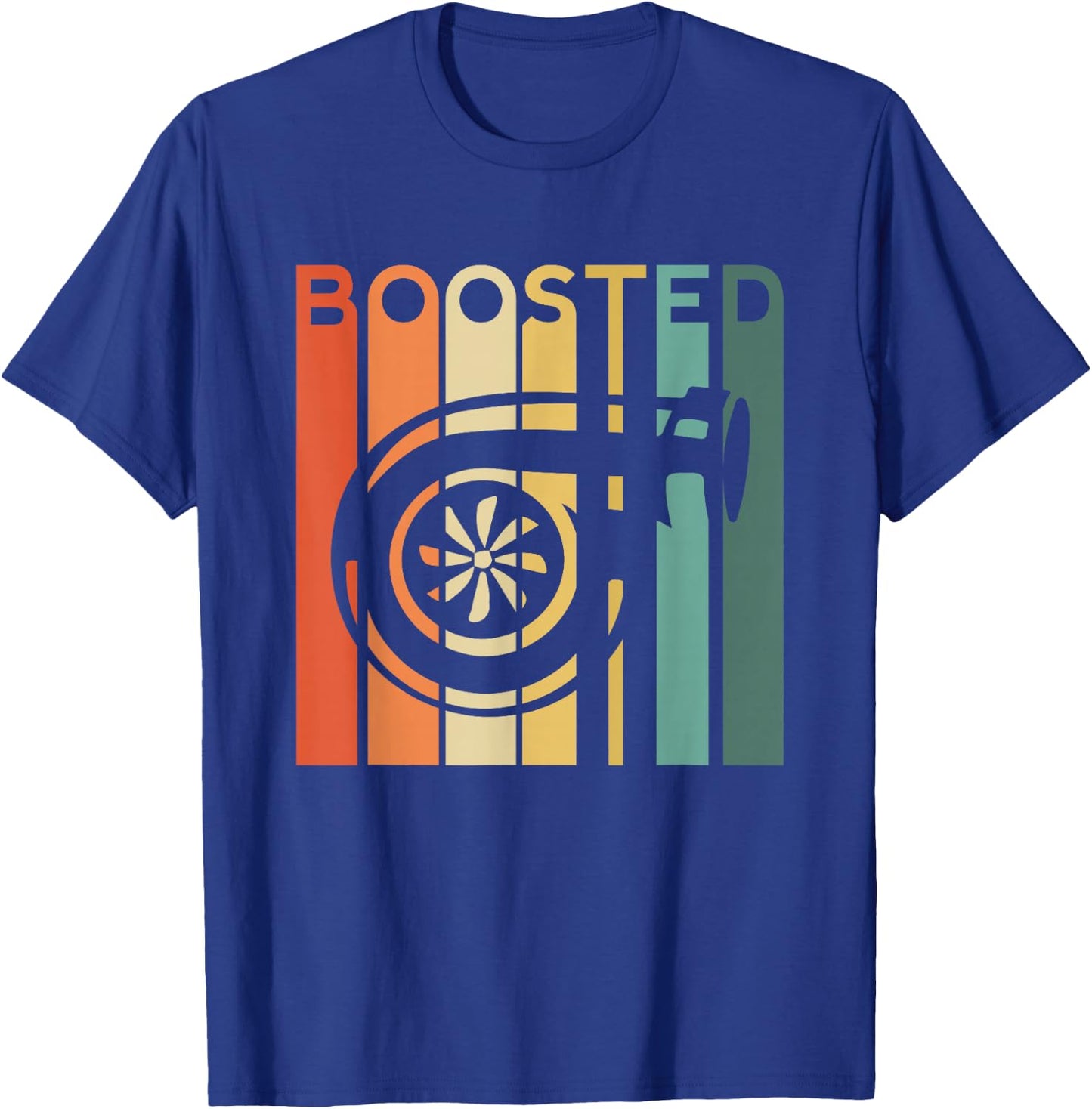 Boost Turbo Car Boosted Turbocharger Auto X Retro Race Tuner T-Shirt - T-Shirt | Royal