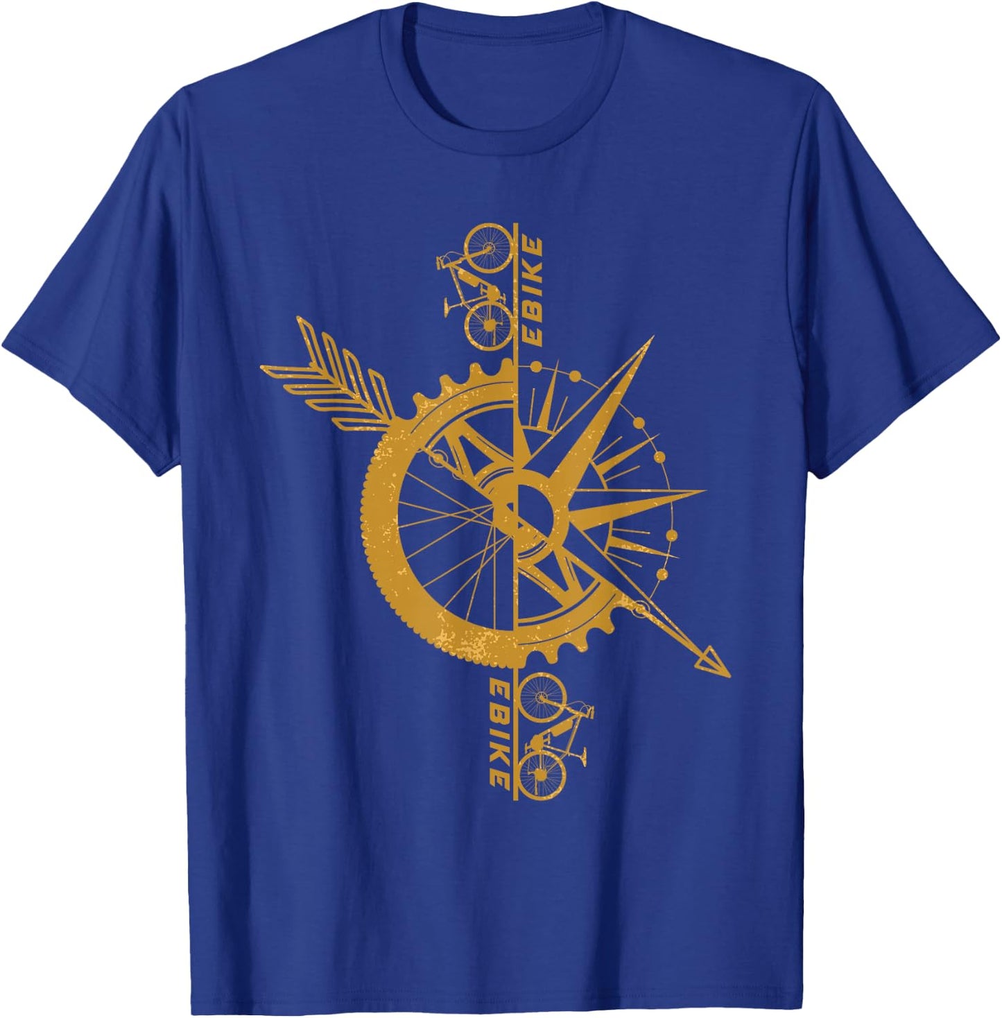 E-Bike Bicycle Cycling Bike Biking Cyclist Biker Sporty Gift T-Shirt - T-Shirt | Royal