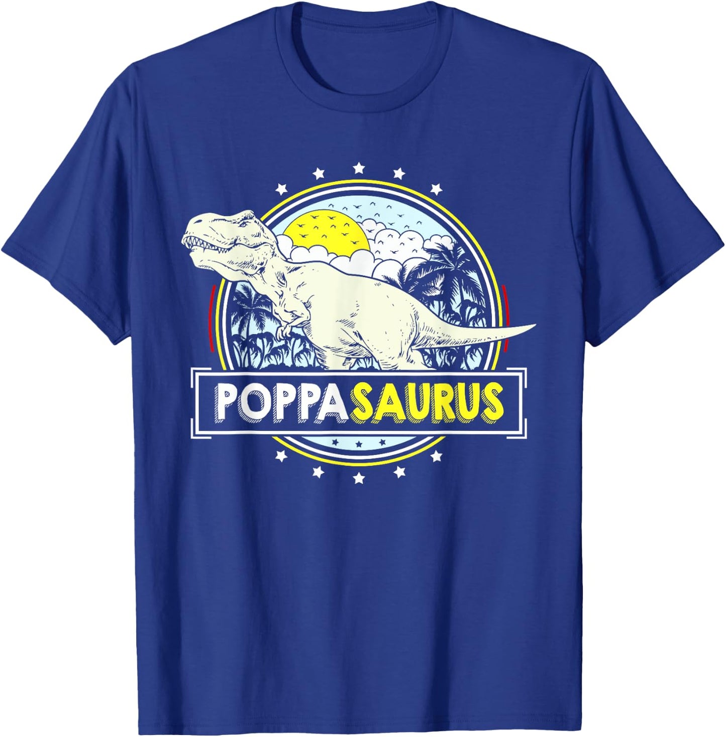 PoppaSaurus Shirt Poppa Gifts from Grandchildren Fathers Day T-Shirt - T-Shirt | Royal