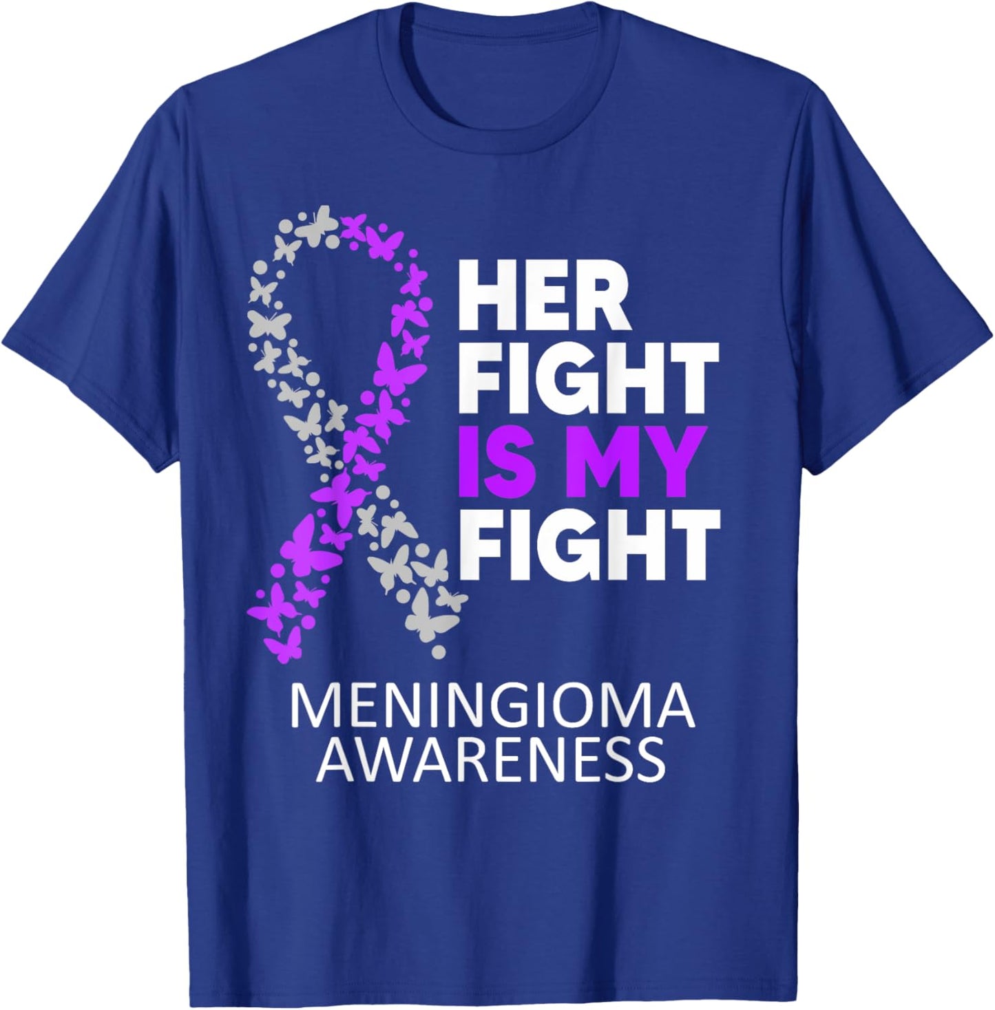 Meningioma Warrior Meningioma Brain Tumor Awareness T-Shirt - T-Shirt | Royal