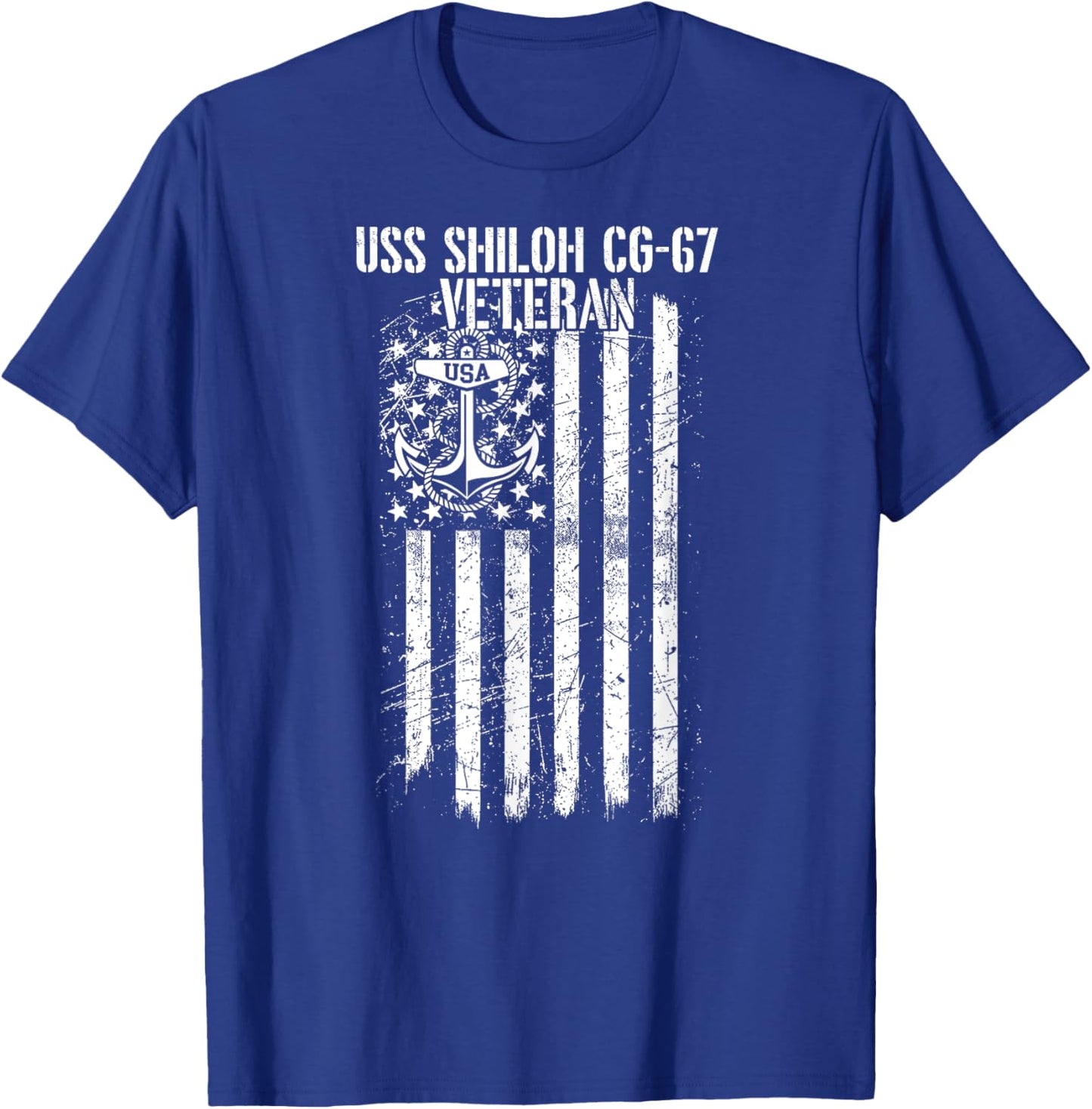 USS Shiloh CG-67 Cruiser Veteran T-Shirt - T-Shirt | Royal