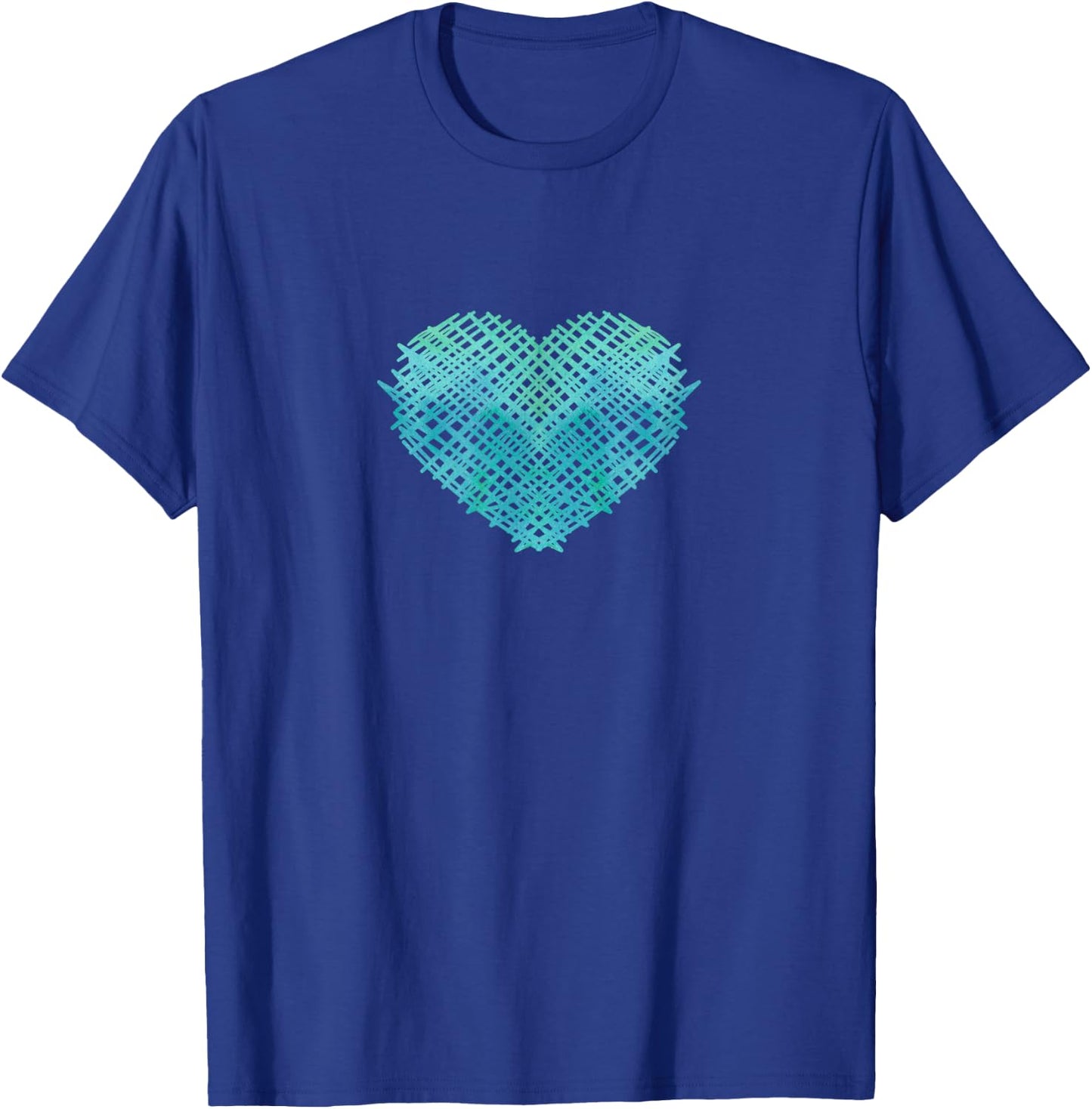 Heart Teal Watercolor Gift a Girl T-Shirt - T-Shirt | Royal