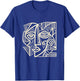 Artsy Wonky Face Cubism Face T-Shirt - T-Shirt | Royal