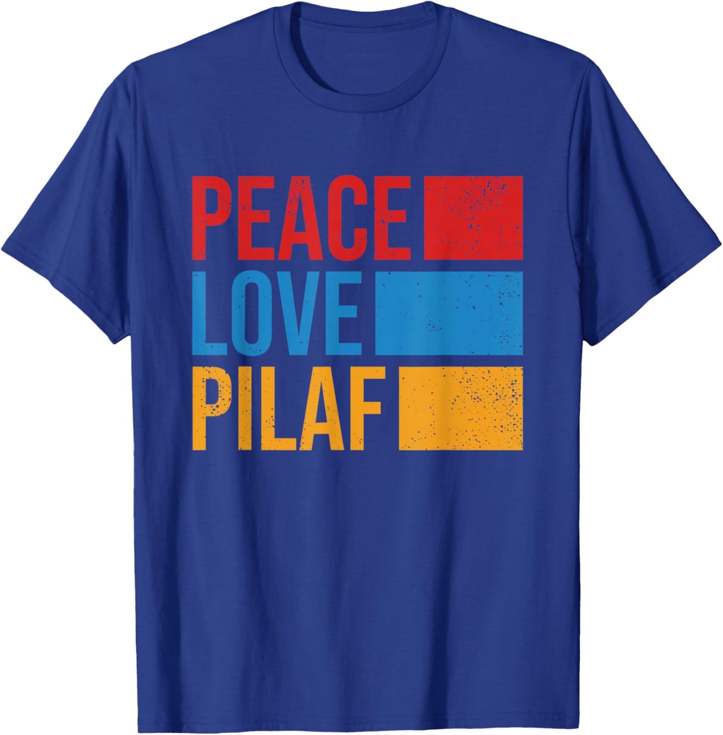 Peace Love Pilaf Armenian Flag Funny Retro Vintage Armenia T-Shirt - T-Shirt | Royal