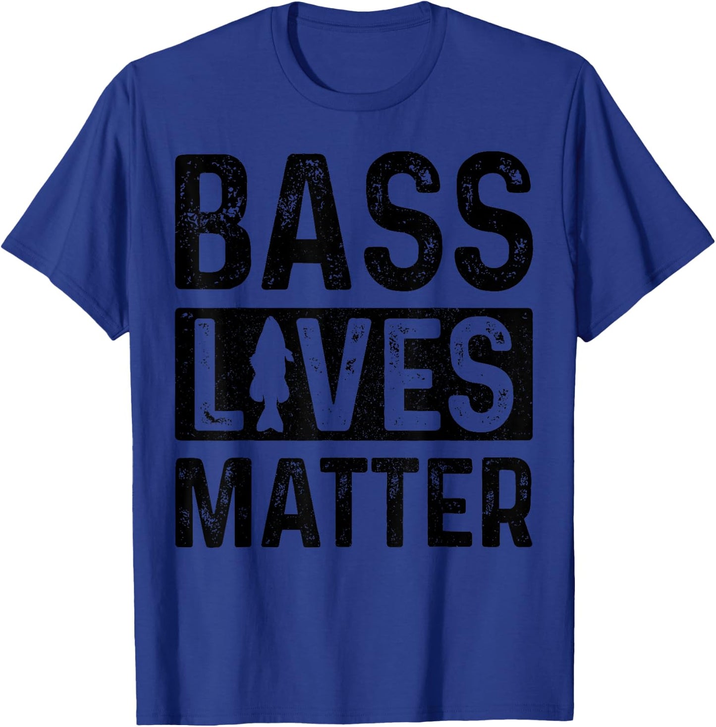 Bass Lives Matter Largemouth Fishing Funny Fisherman Gift T-Shirt - T-Shirt | Royal
