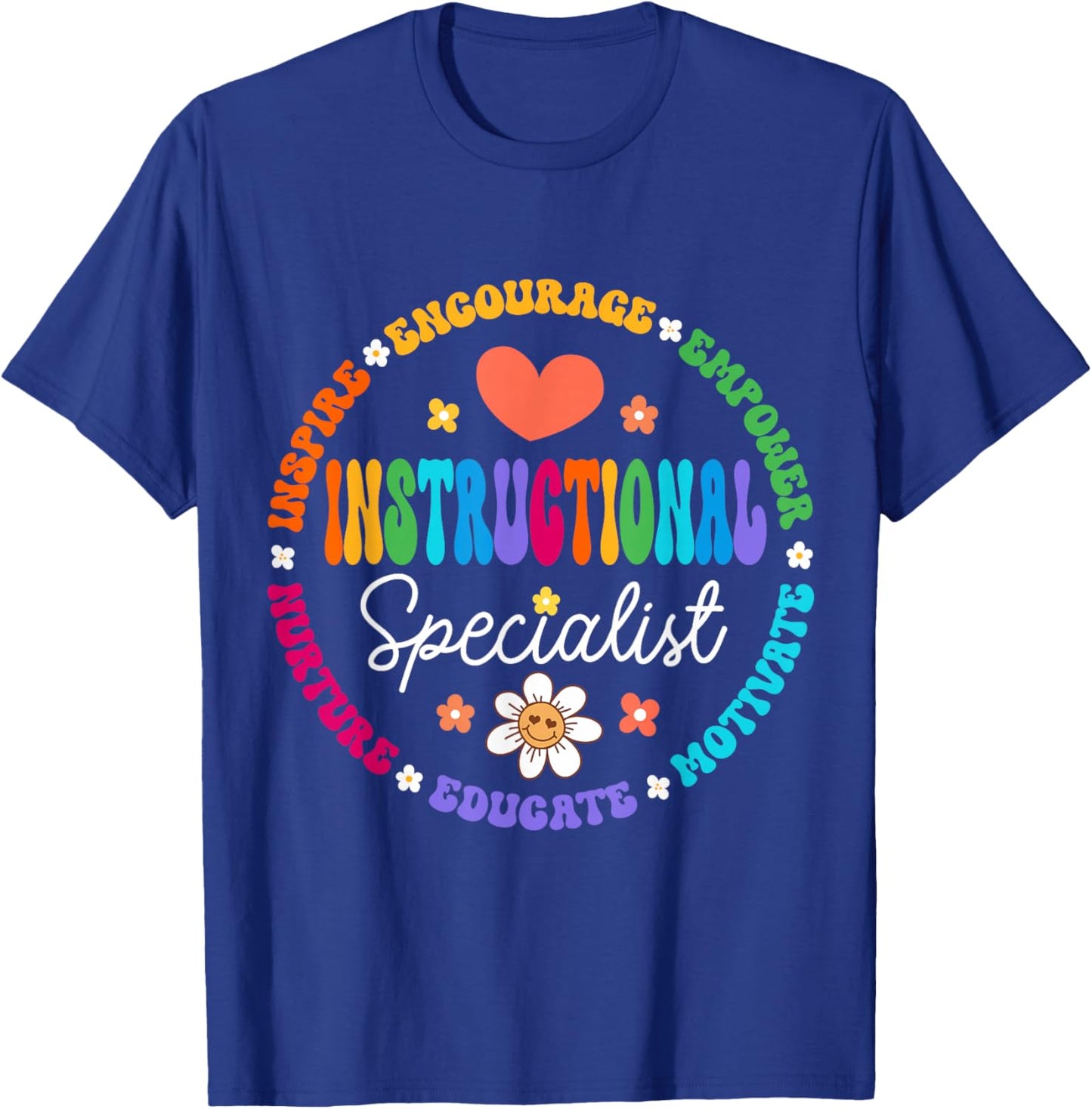 Instructional Specialist School Cute Academic Teacher T-Shirt - T-Shirt | Royal