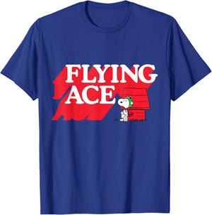 Peanuts Flying Ace T-Shirt - T-Shirt | Royal