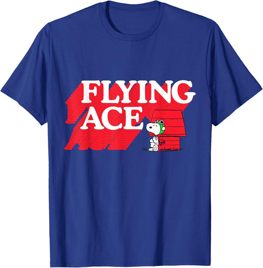 Peanuts Flying Ace T-Shirt - T-Shirt | Royal