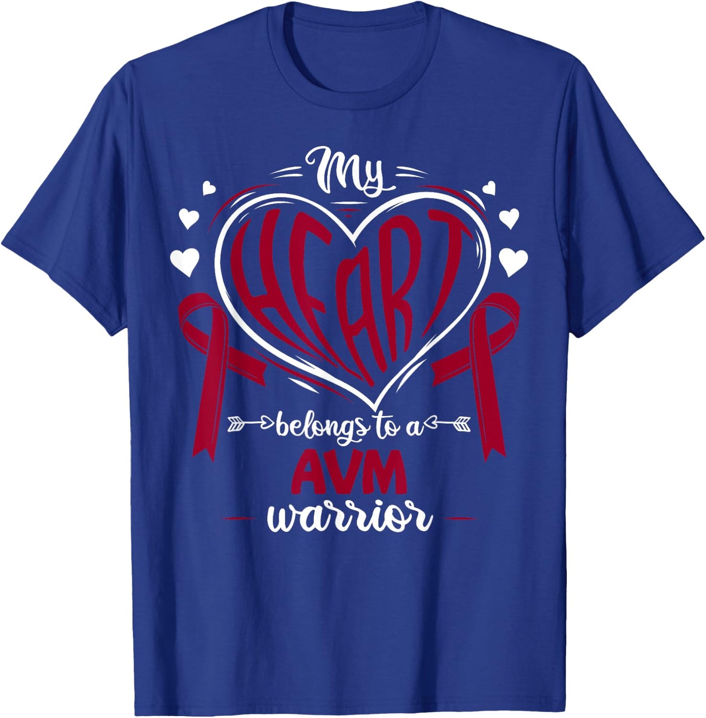 AV Malformation My Heart Belongs To A AVM Warrior AVM T-Shirt - T-Shirt | Royal