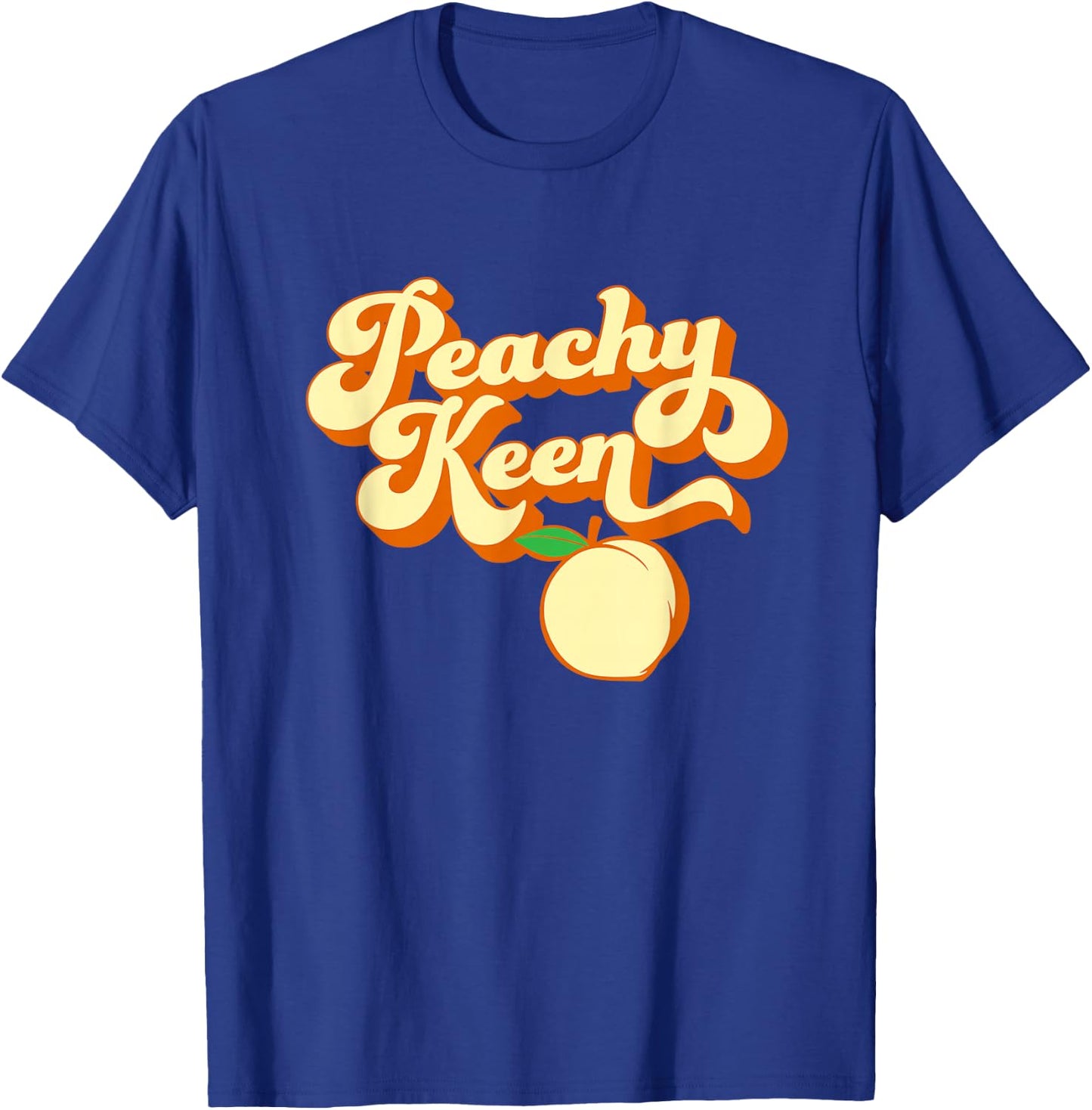 Retro 1980s Peachy Keen - Men's Black Classic Fit Short Sleeve - Small T-Shirt - T-Shirt | Royal