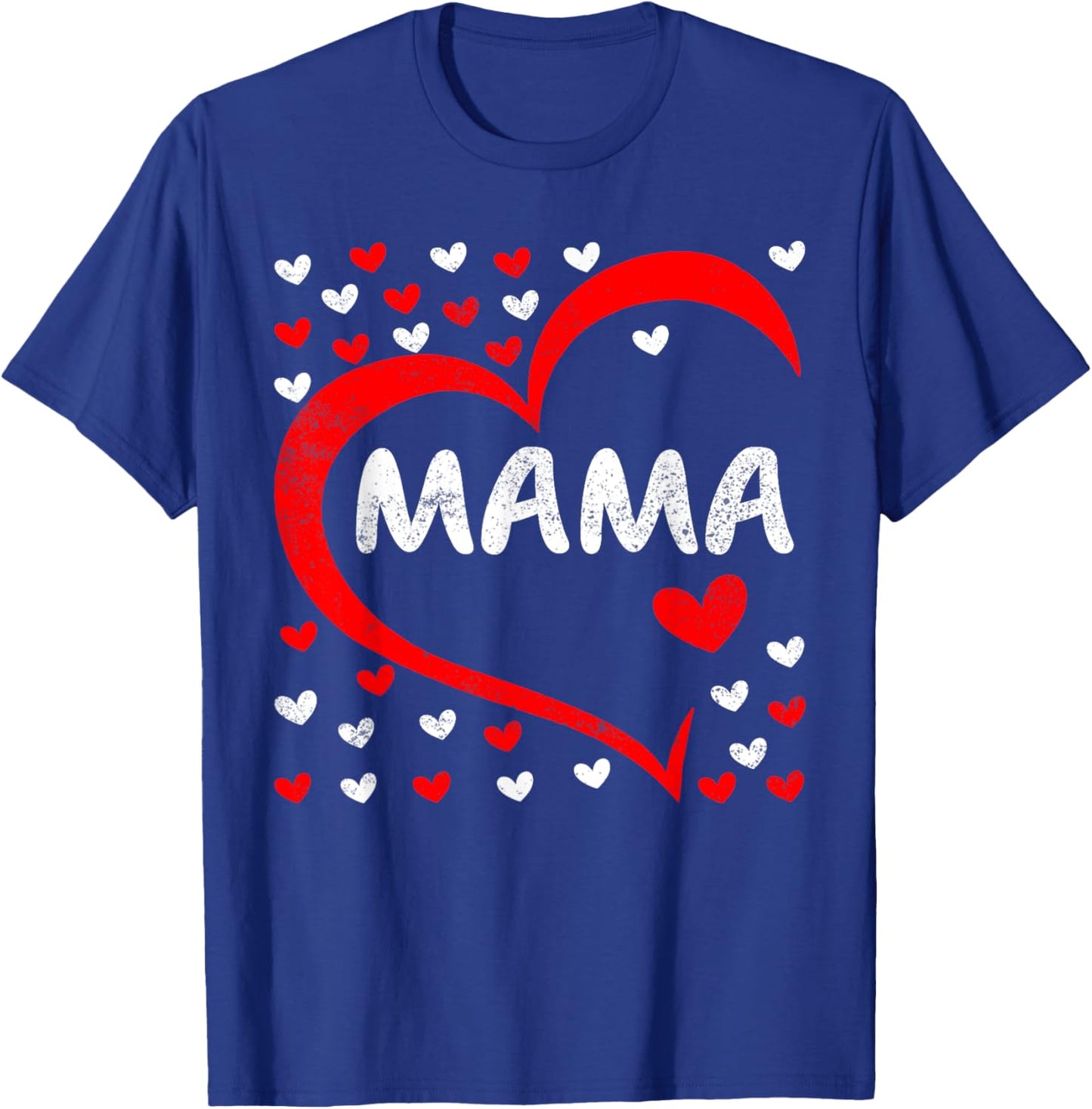 Mama Is My Valentine Love Hearts Boys Girls Valentines Day T-Shirt - T-Shirt | Royal