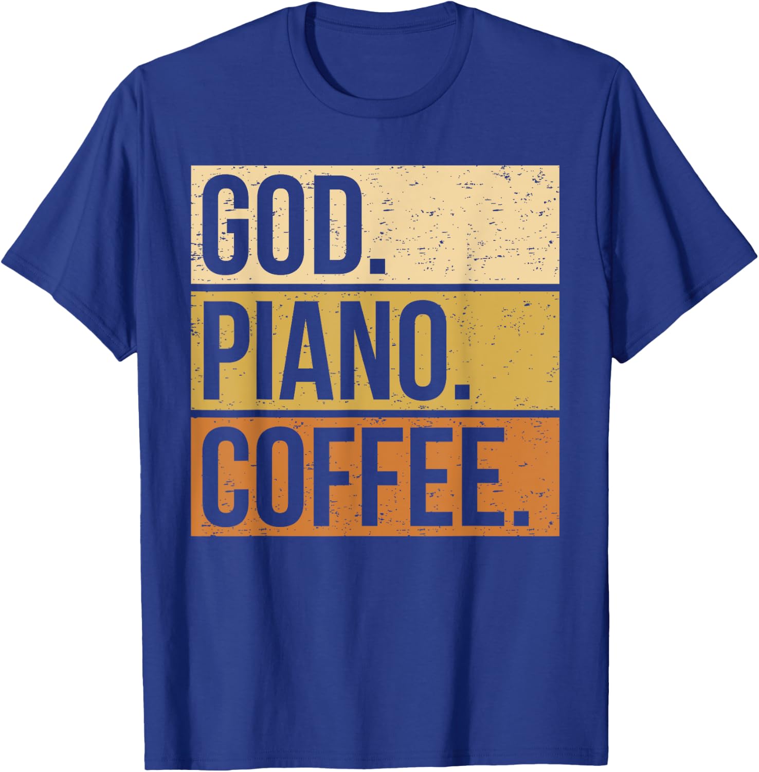 Piano Player Christian Musician Church Jesus I God Coffee T-Shirt - T-Shirt | Royal