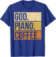 Piano Player Christian Musician Church Jesus I God Coffee T-Shirt - T-Shirt | Royal