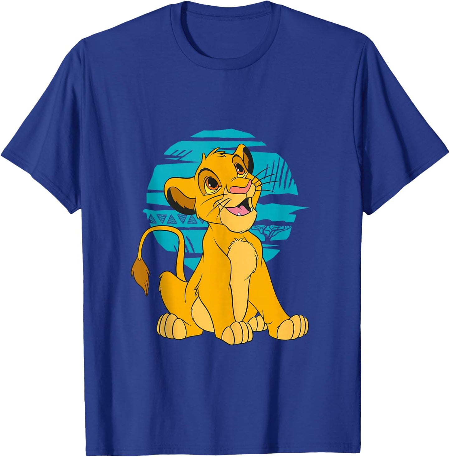 Disney The Lion King Young Simba Happy Blue Retro T-Shirt - T-Shirt | Royal