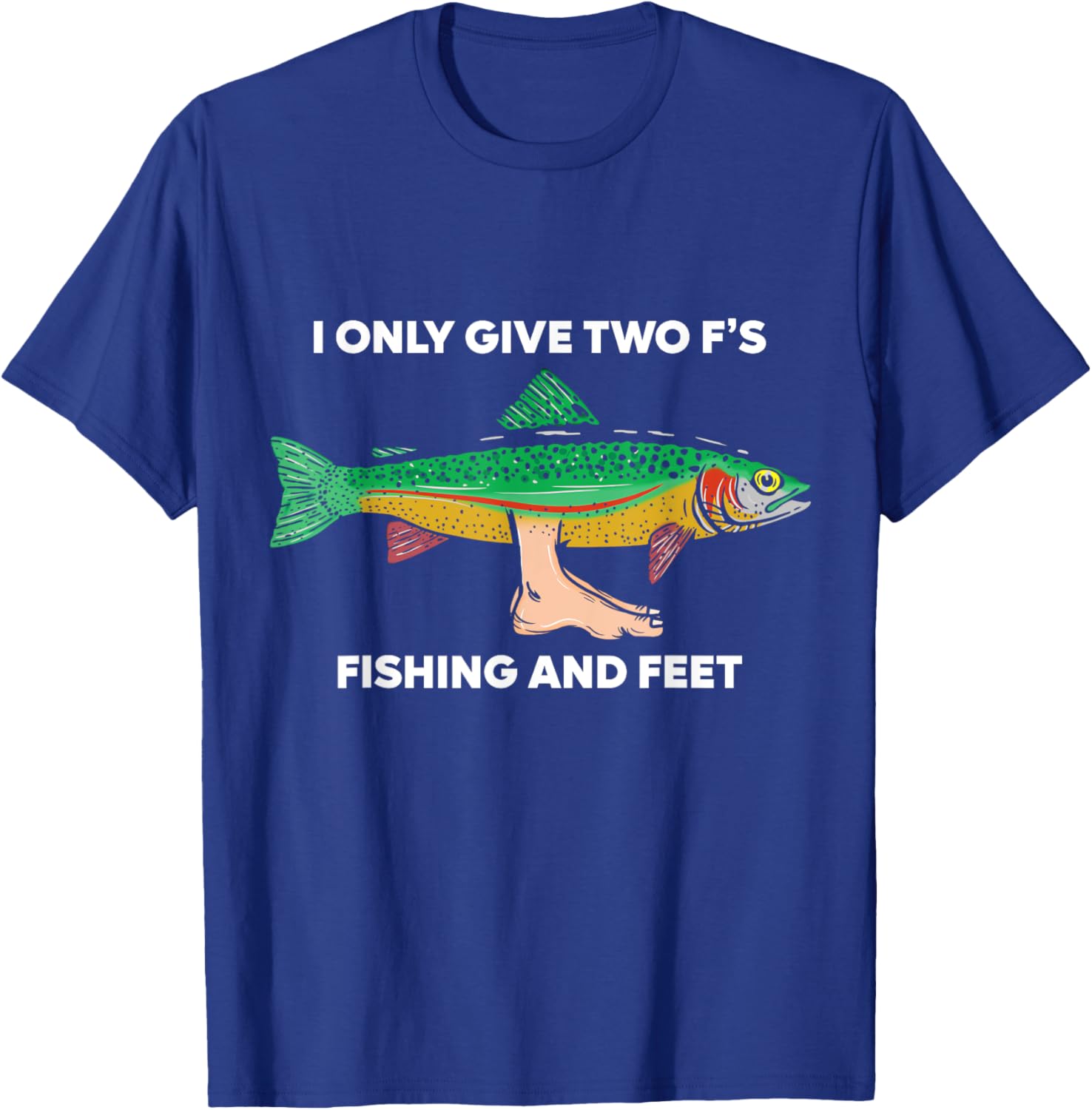 Oddly Specific Apparel -Adults Fishing Black Small Classic Fit Short Sleeve Modern Humor Irony Satirical Design T-Shirt - T-Shirt | Royal
