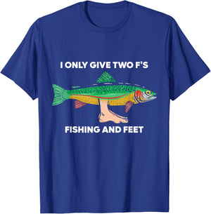 Oddly Specific Apparel -Adults Fishing Black Small Classic Fit Short Sleeve Modern Humor Irony Satirical Design T-Shirt - T-Shirt | Royal