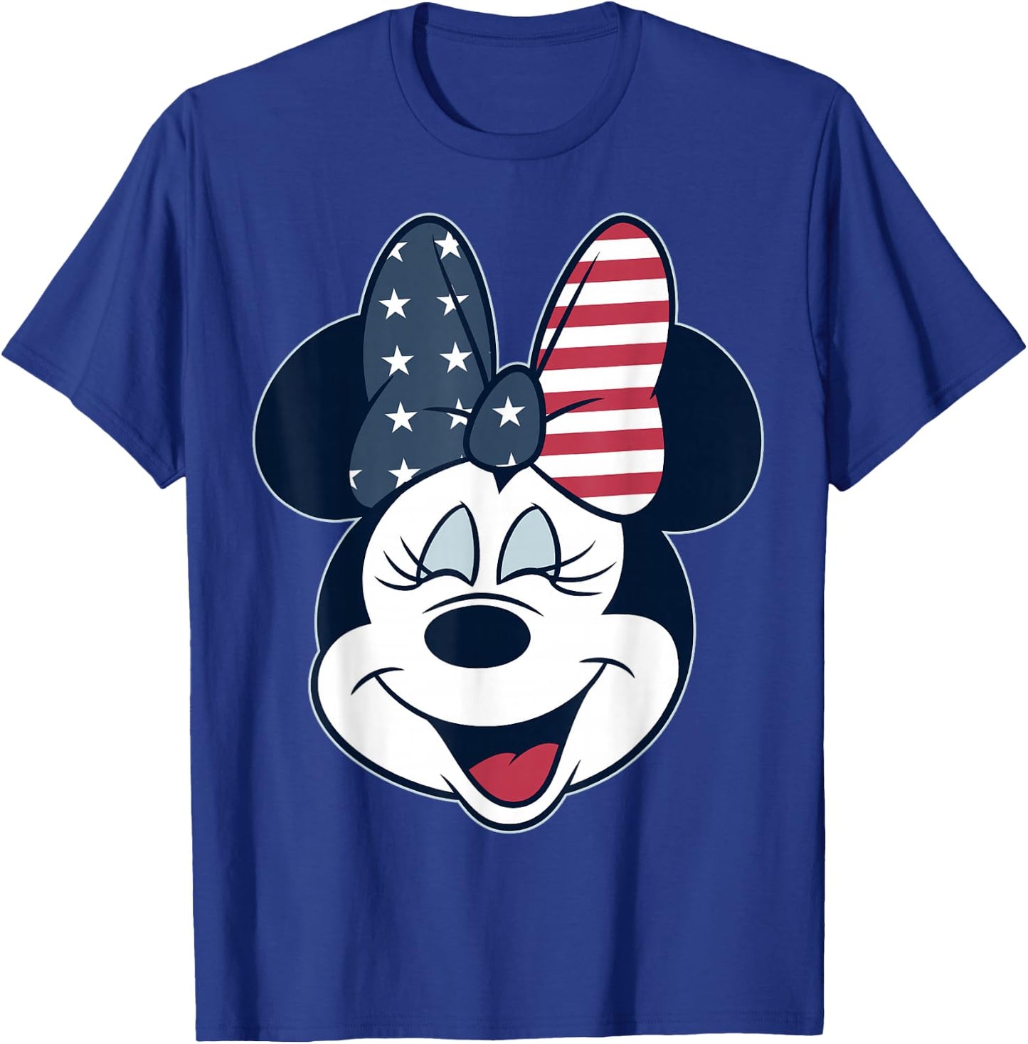 Disney Mickey And Friends Minnie American Flag Bow T-Shirt - T-Shirt | Royal