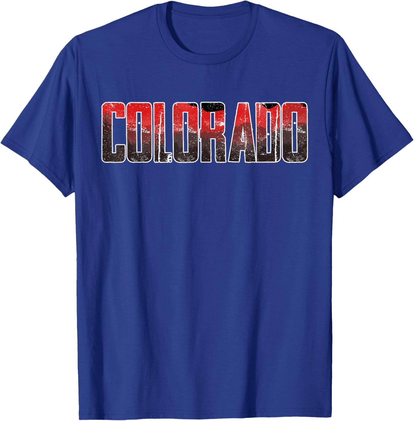 Colorado Mountains Nature Retro Landscape Adventure T-Shirt - T-Shirt | Royal