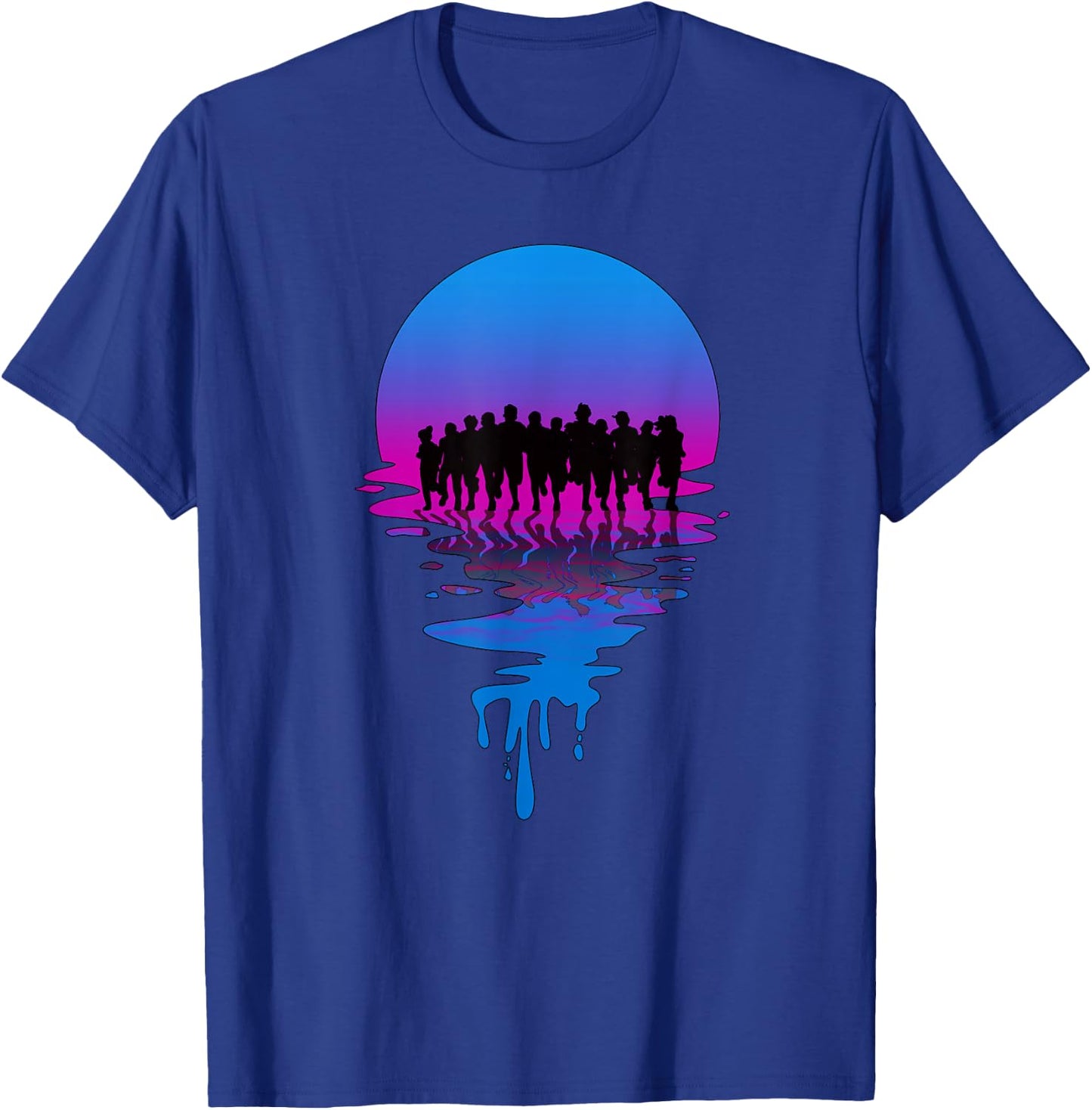 Vintage Retro Sunset Marathon T-Shirt - T-Shirt | Royal