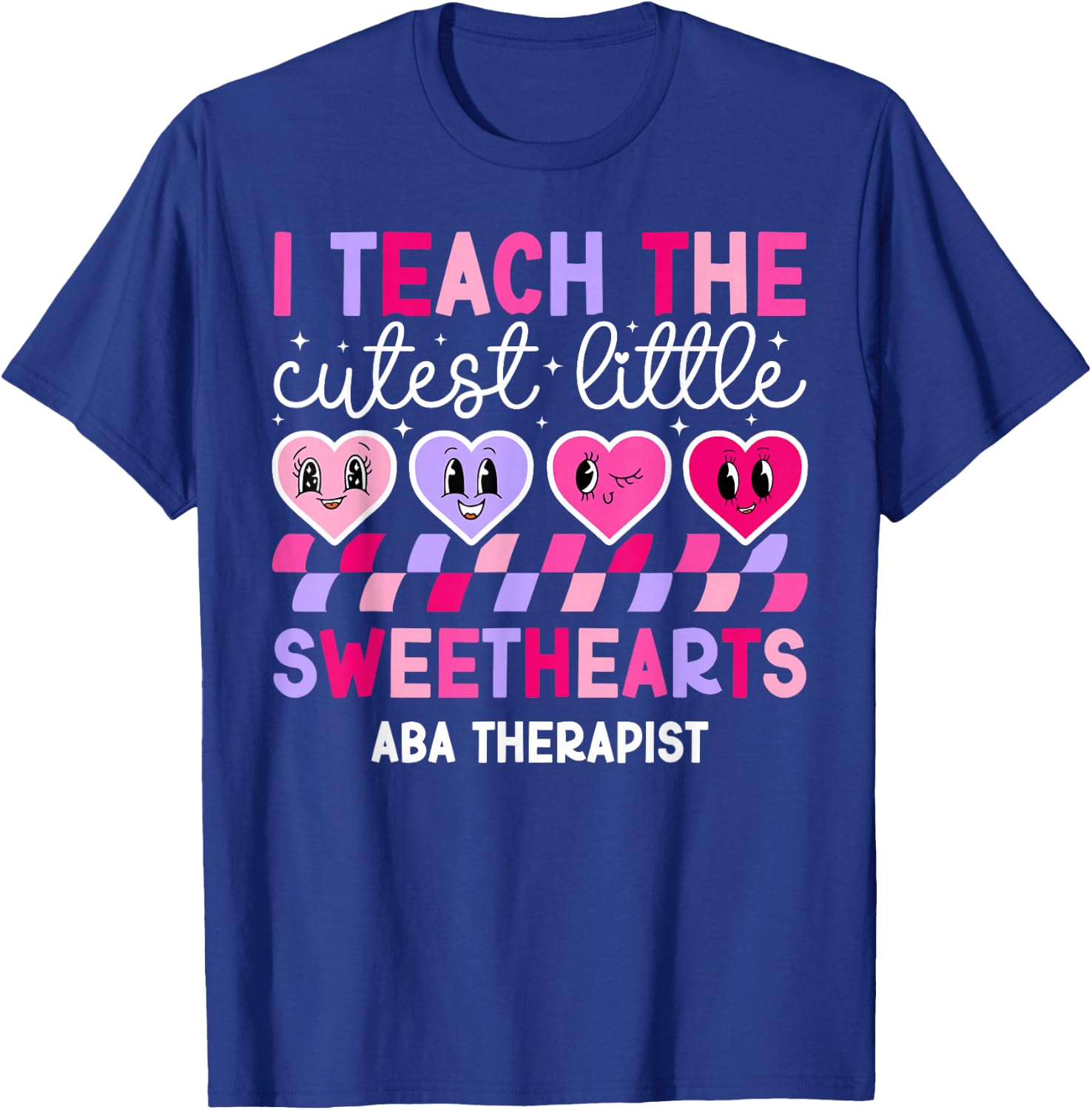 ABA Therapist Valentine ABA Therapy Valentines Day T-Shirt - T-Shirt | Royal