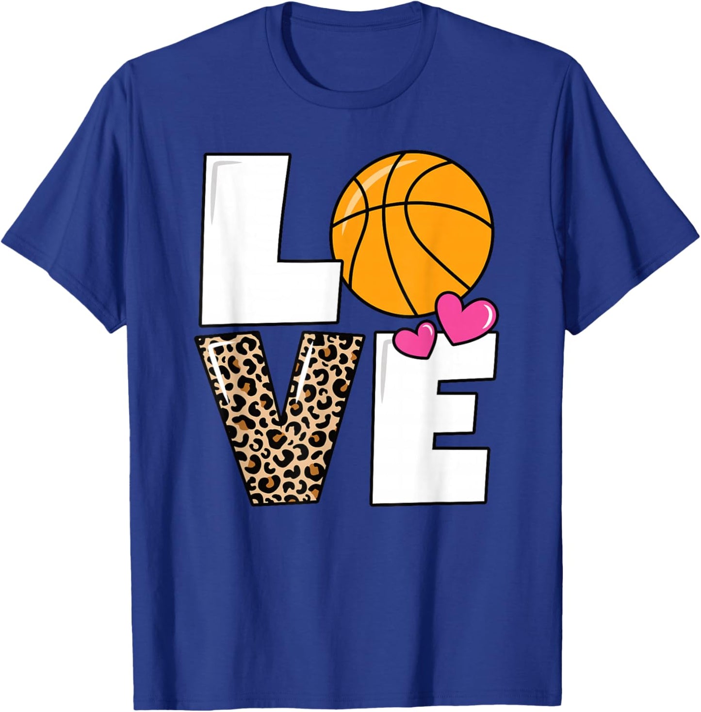 Love Basketball Cute Women Girls Basketball Lover T-Shirt - T-Shirt | Royal