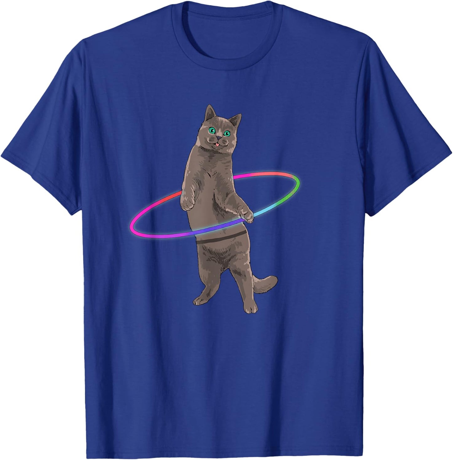 Weird Cat Shirt Kitten Dancing Hula Hoop Dance Cat Lover T-Shirt - T-Shirt | Royal