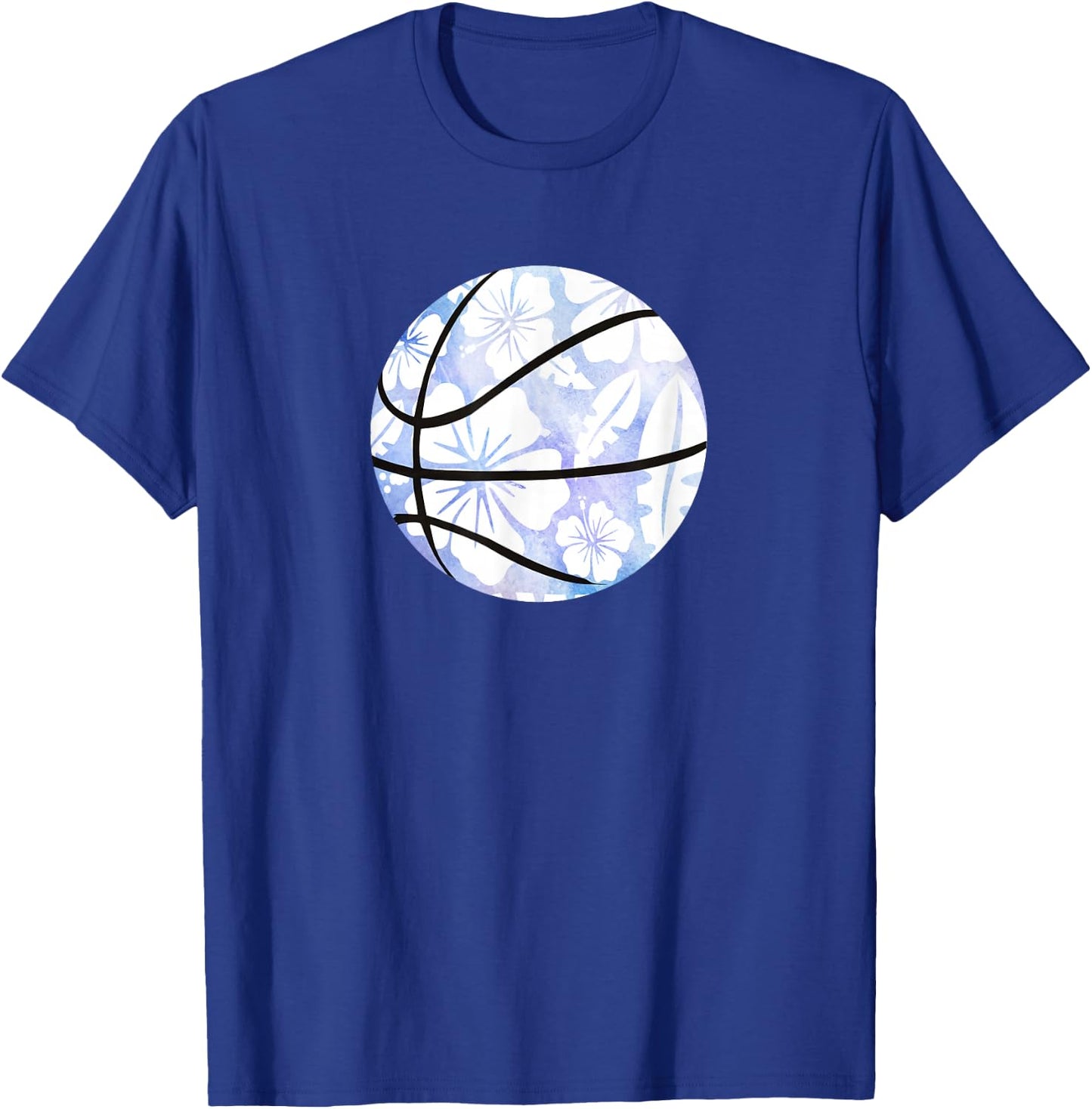 Hawaiian Hibiscus Basketball Hawaii Lover Beach Aloha Player T-Shirt - T-Shirt | Royal