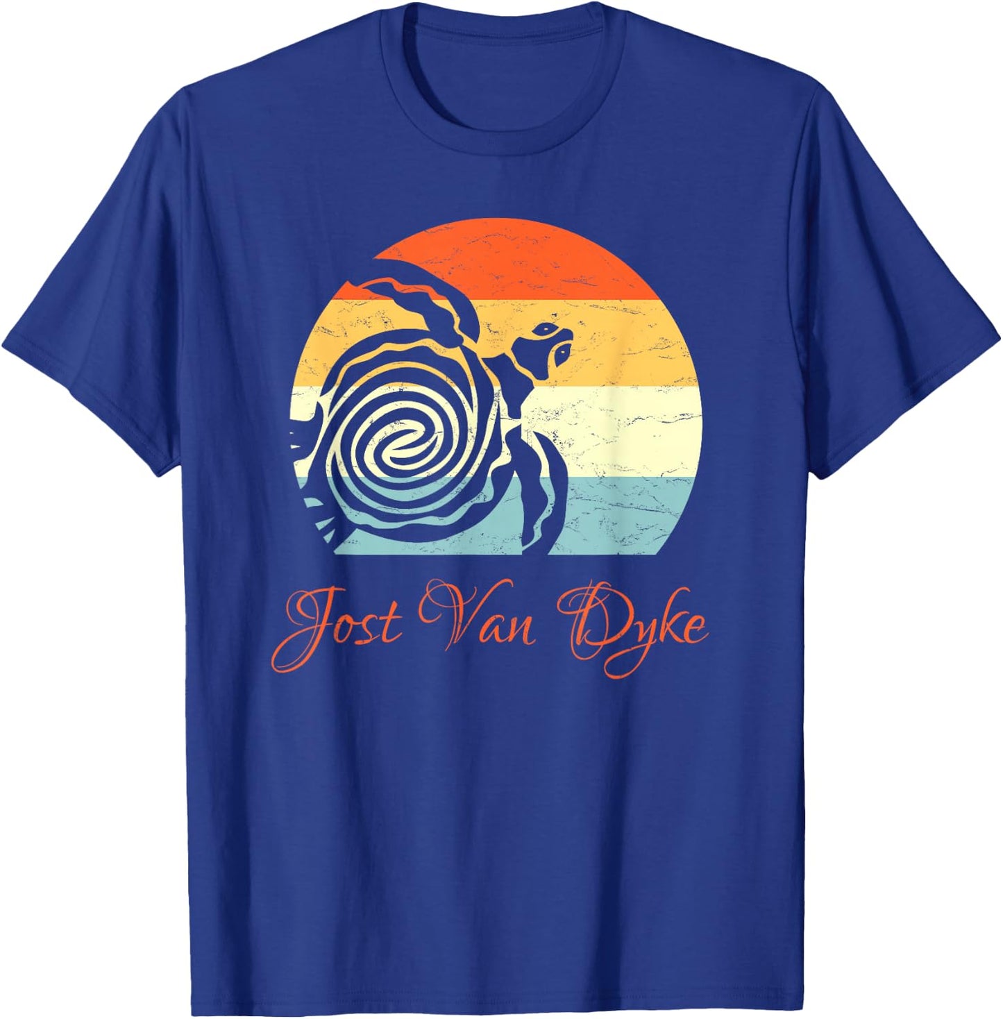 Jost-Van-Dyke, BVI Caribbean Sea Turtle Vacation T-Shirt - T-Shirt | Royal
