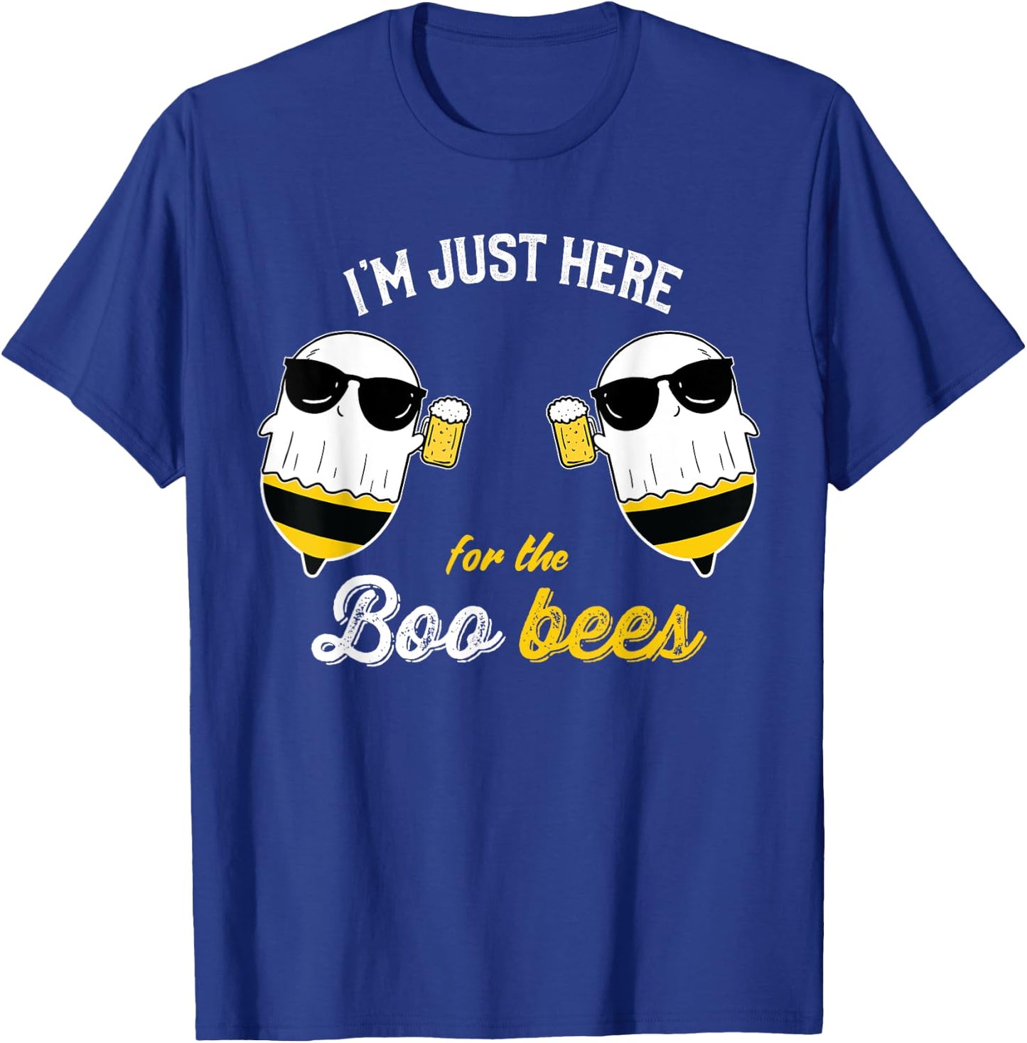 I'm just Here for the Boo Bees Halloween Funny T-Shirt - T-Shirt | Royal
