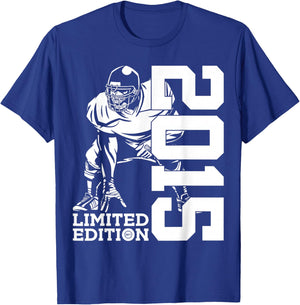 JAHRGANG 2015 OUTFIT ZUM 10. GEBURTSTAG 10th Birthday Football Limited Edition 2015 Football T-Shirt - T-Shirt | Royal