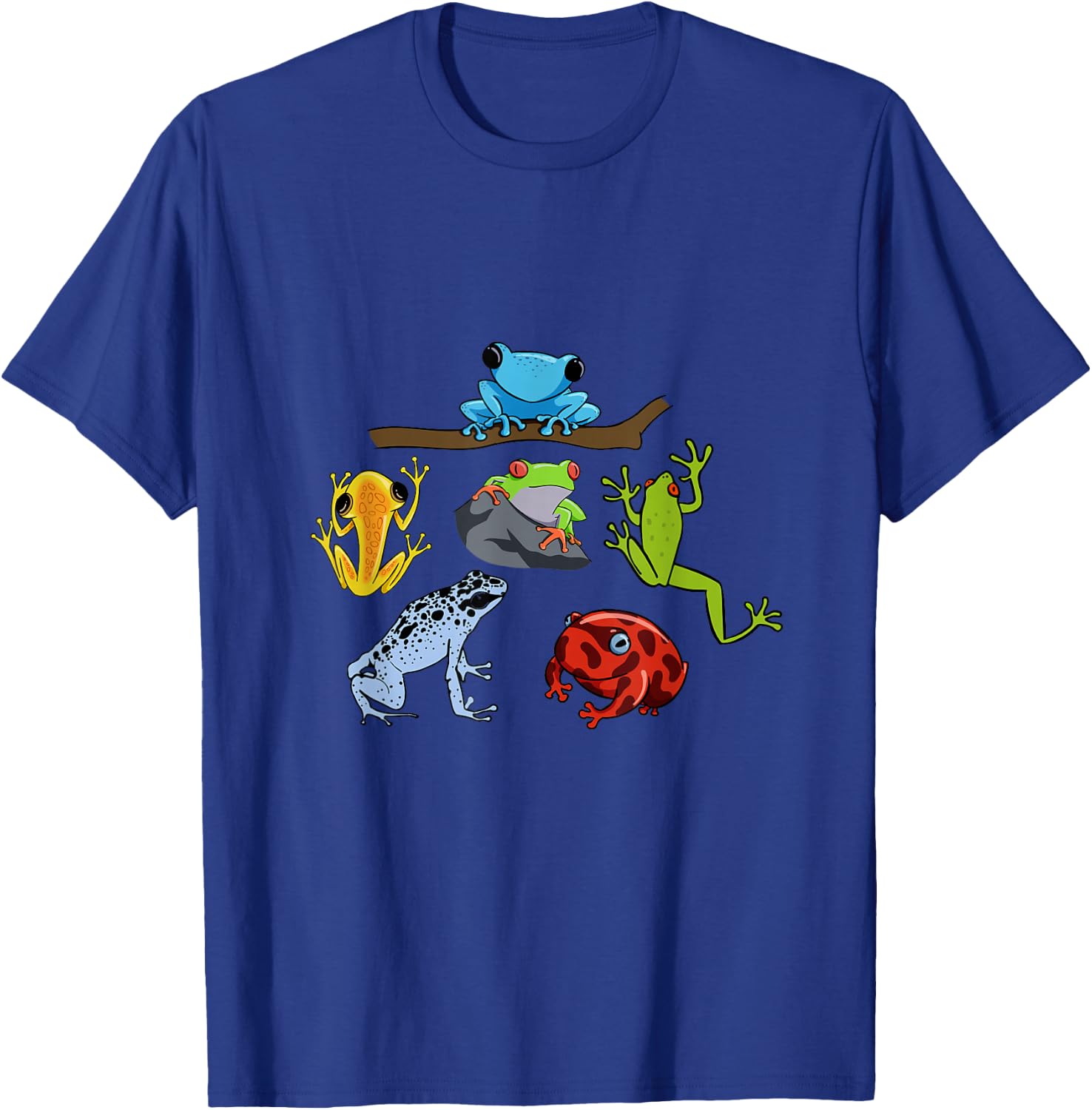 Rainforest Animals Amphibian Collection Toads Frog T-Shirt - T-Shirt | Royal