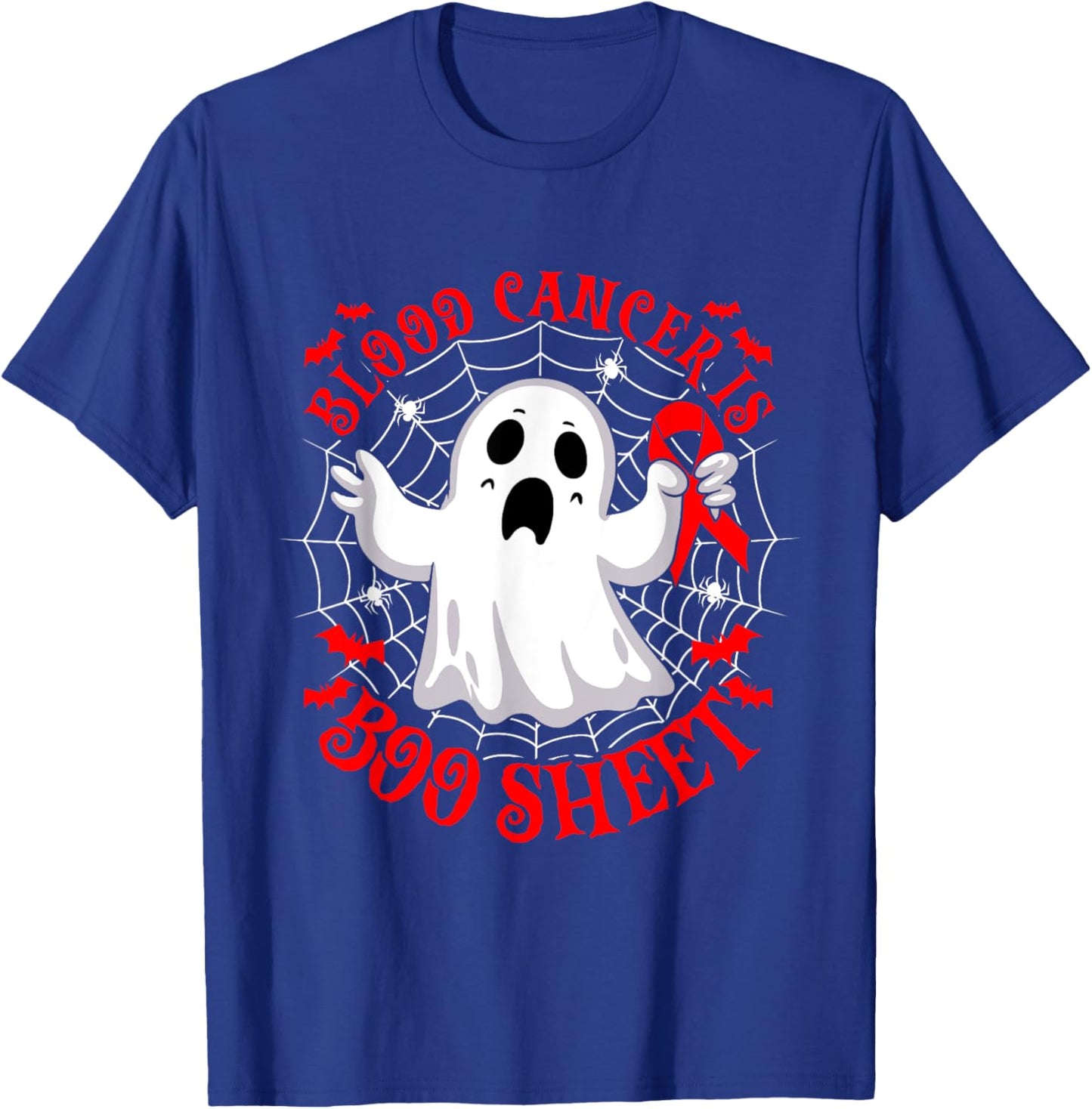 Blood Cancer is Boo Sheet Halloween Costume T-Shirt - T-Shirt | Royal