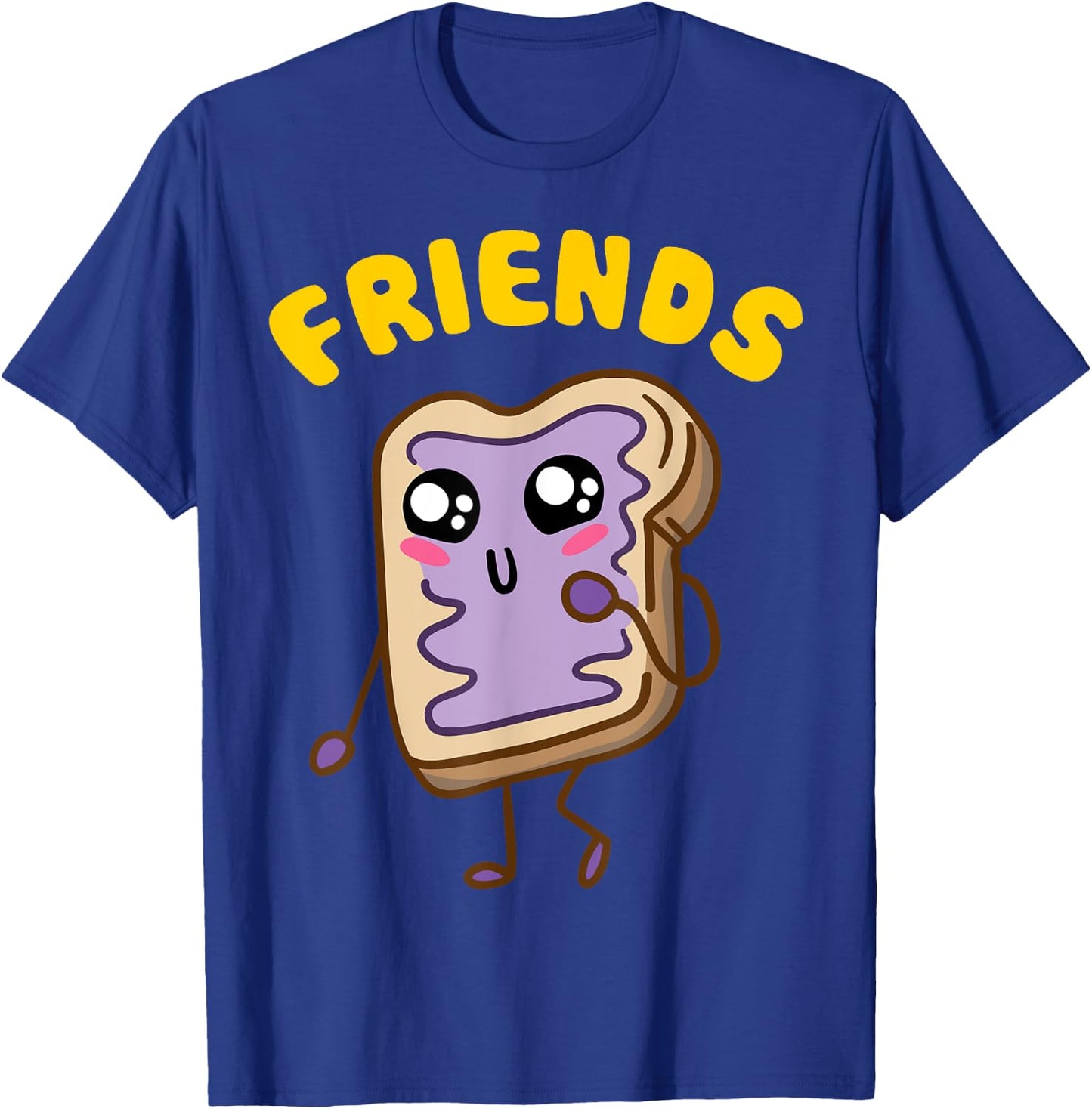 Kawaii Peanut Butter - Jelly - 2/2 BFF Best Friends Matching T-Shirt - T-Shirt | Royal