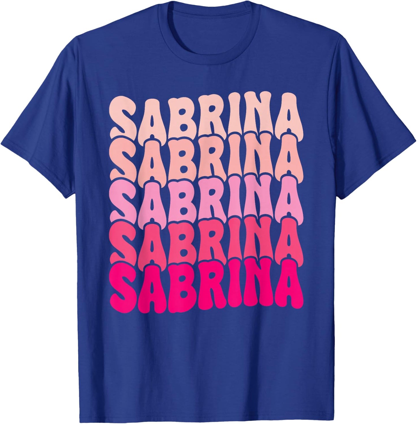 Personalized Name Sabrina I Love Sabrina Groovy 80's T-Shirt - T-Shirt | Royal