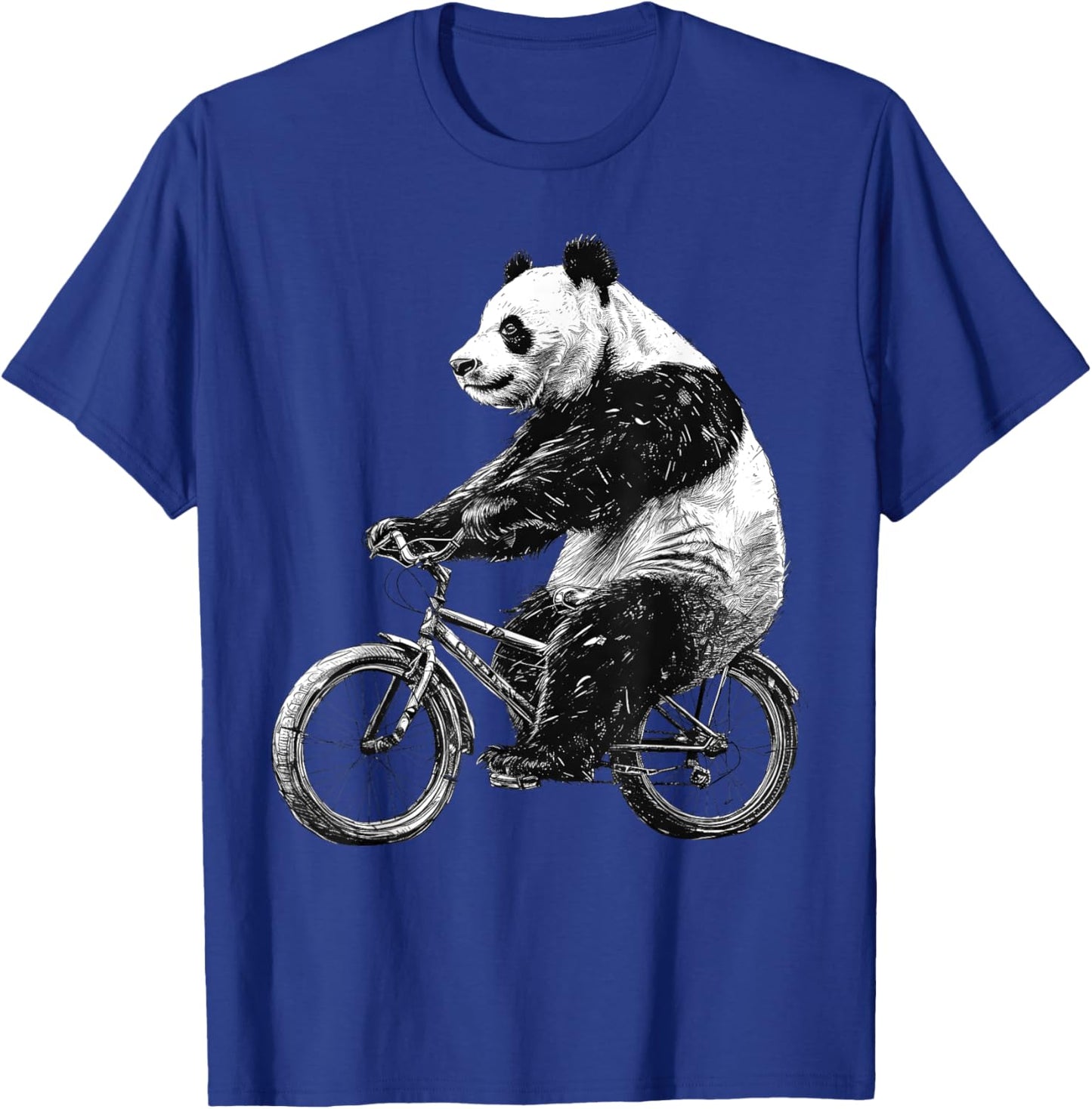 Retro Panda Bear Riding Bike Vintage Bicycle Cycling Lover T-Shirt - T-Shirt | Royal