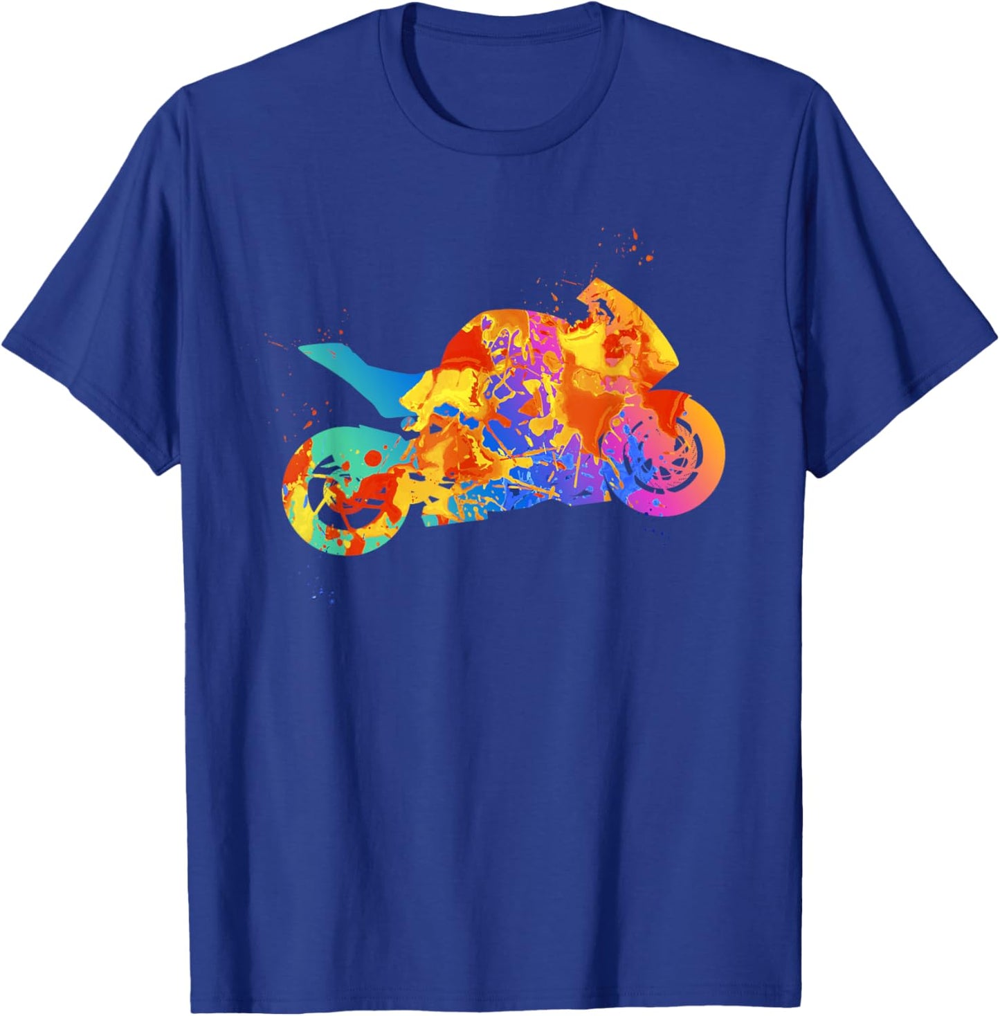 Motorcycle Superbike Graphic - Biker Designs T-Shirt - T-Shirt | Royal
