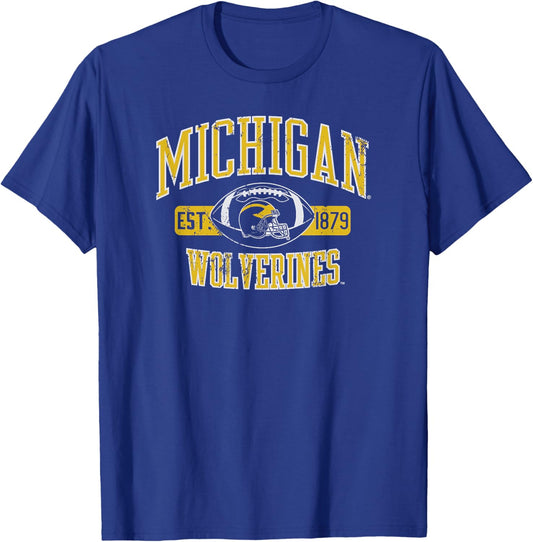 Michigan Wolverines Football Sack Navy Officially Licensed T-Shirt - T-Shirt | Royal