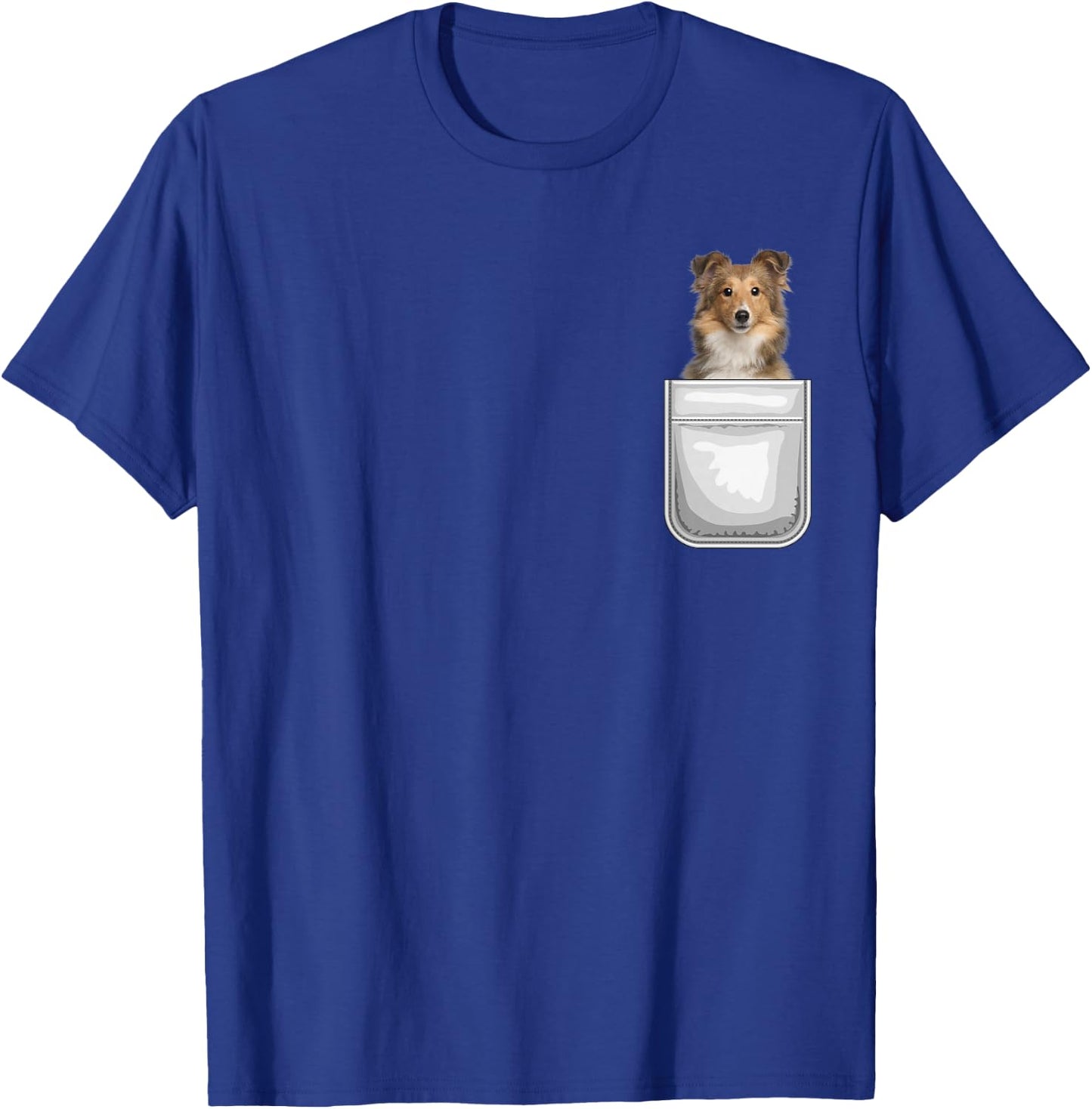 Sheltie Shetland Sheepdog Puppy Dog in Your Pocket T-Shirt - T-Shirt | Royal