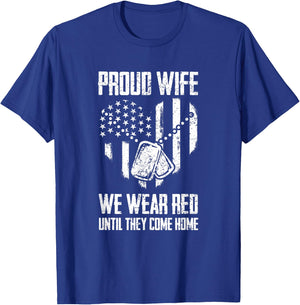 Remember Everyone Deployed Gift - US Flag Military Support T-Shirt - T-Shirt | Royal