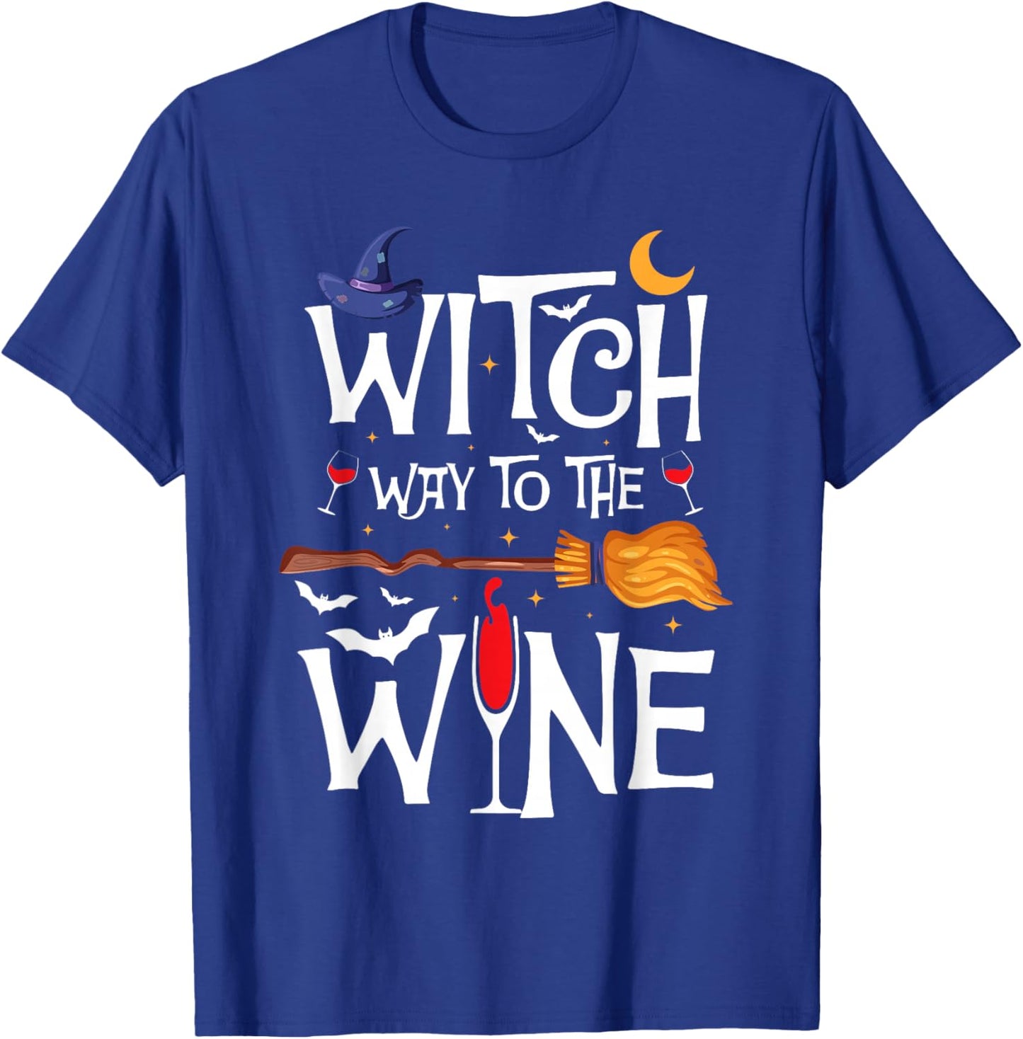Witch Way To The Wine Halloween Party Costume T-Shirt - T-Shirt | Royal